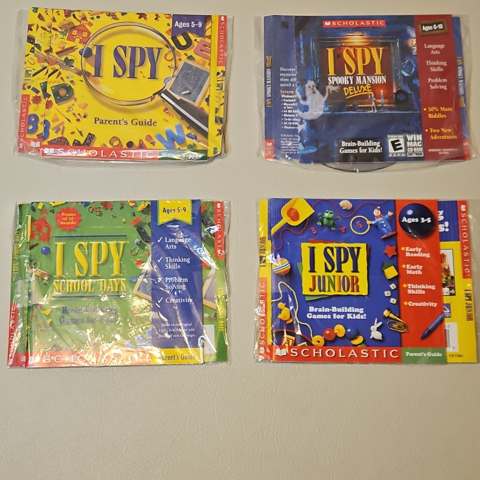 Lot of 4 l Spy PC/CD Rom Games Vintage Scholastic Kids Games Jean Marzollo VG