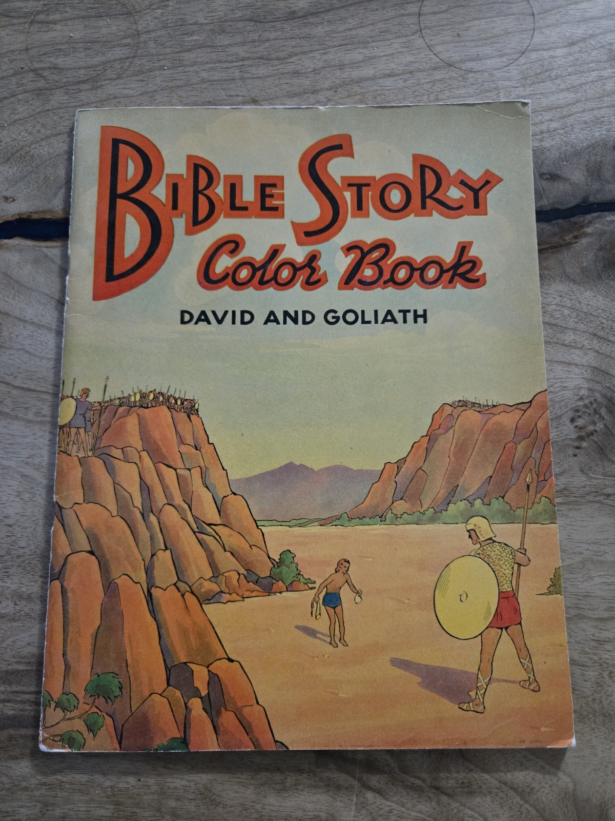Vintage Bible Story Color Book David And Goliath 1947 Stamps Zondervan Coloring