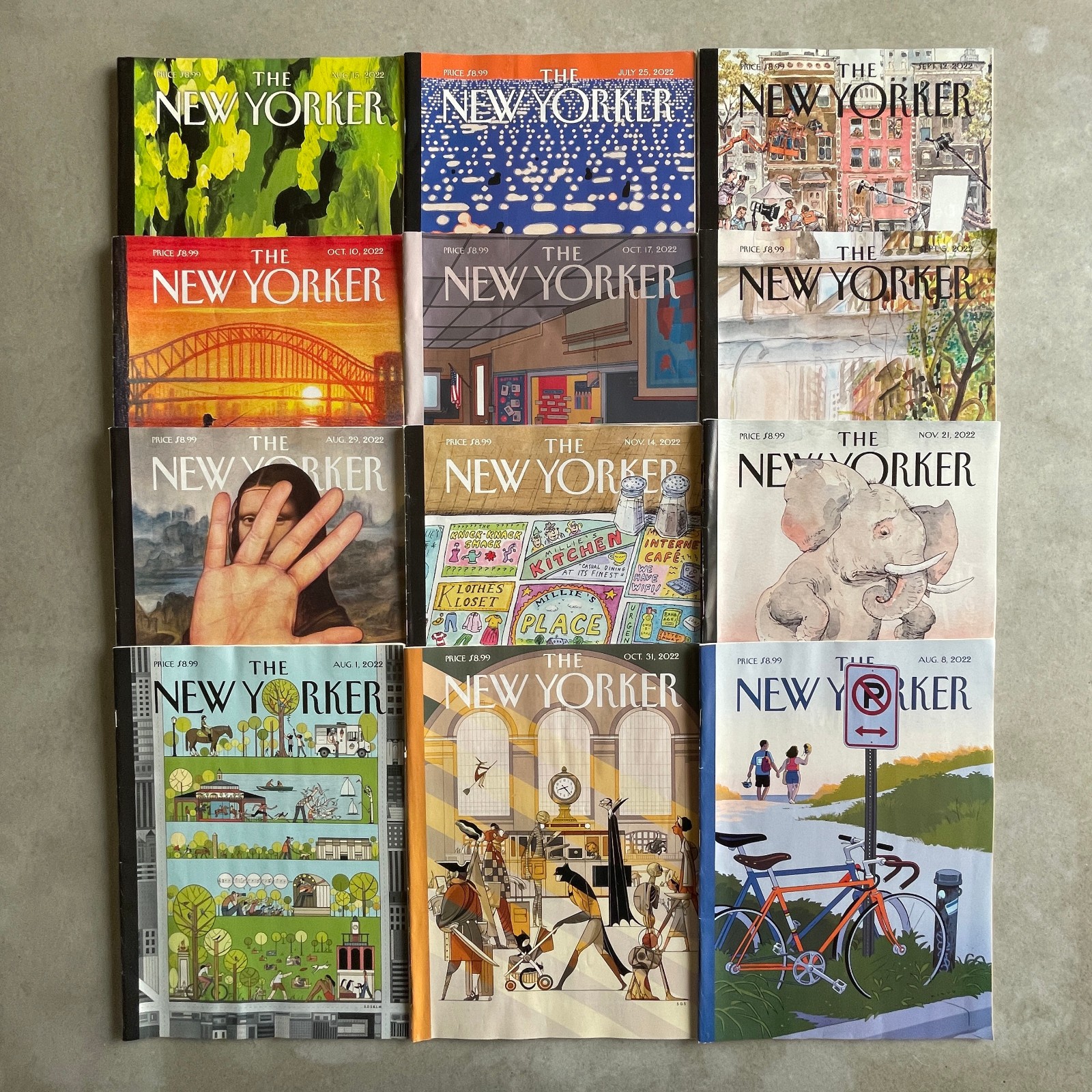 12 New Yorker Magazine 2022 Issues • No Subscription Labels