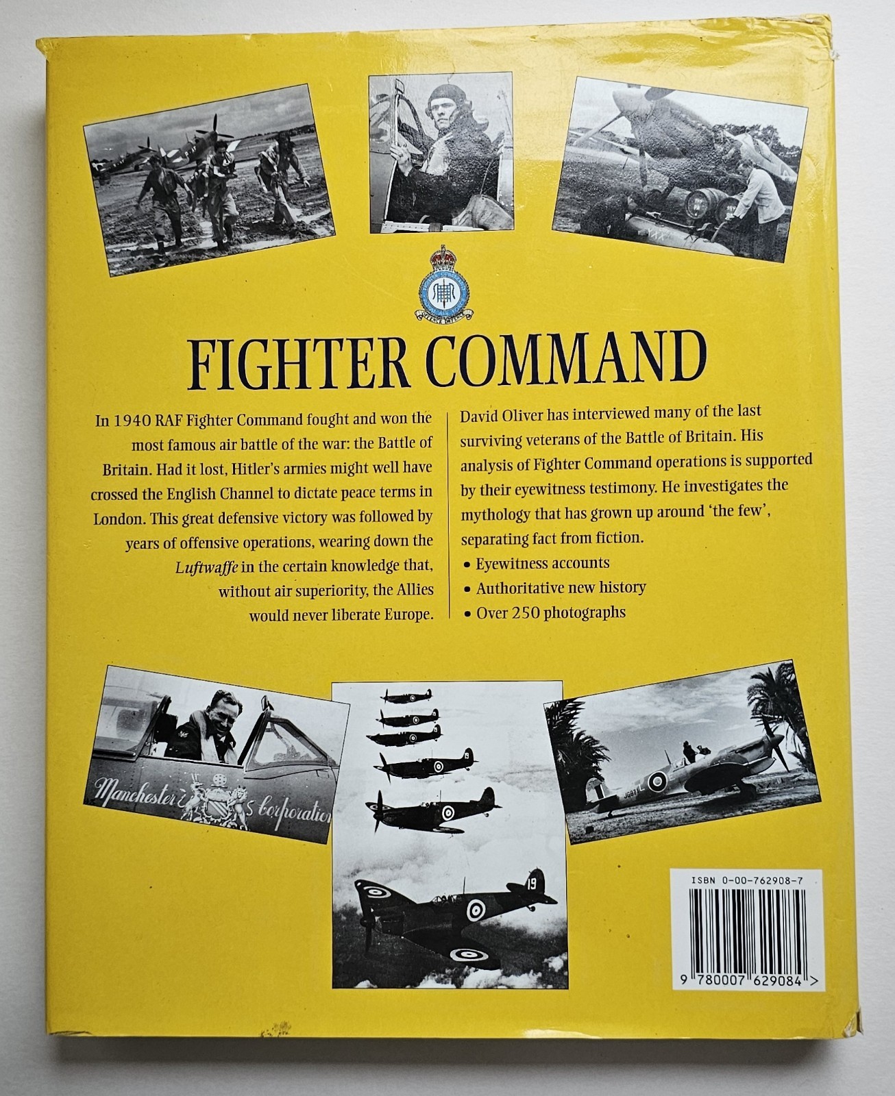 Fighter Command 1939-45 David Oliver RAF Battle of Britain WWII Hardcover Book