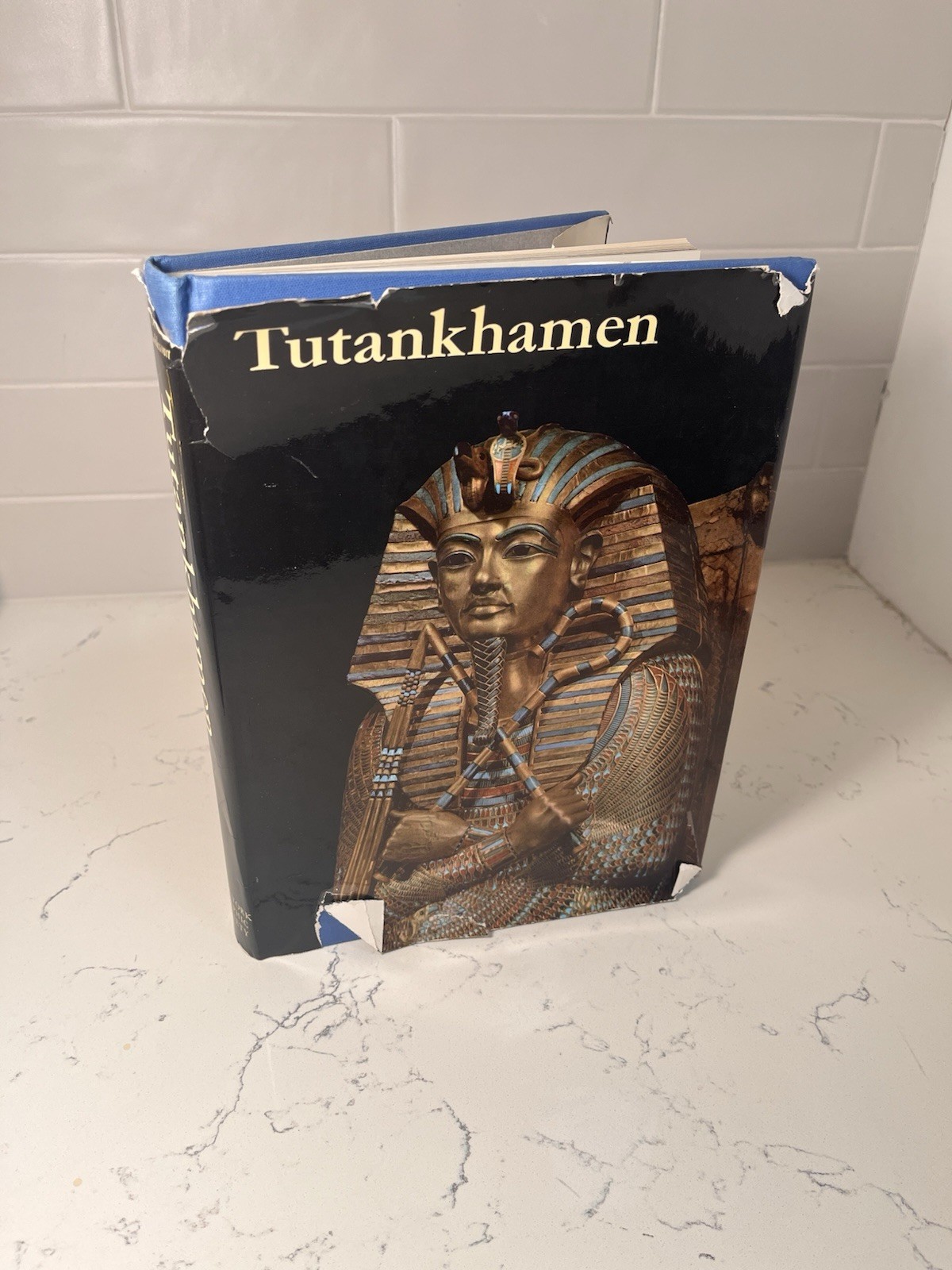 King Tut Coffee Table Book Pharaoh Tutankhamen 1st Edition Vintage Blue Egypt
