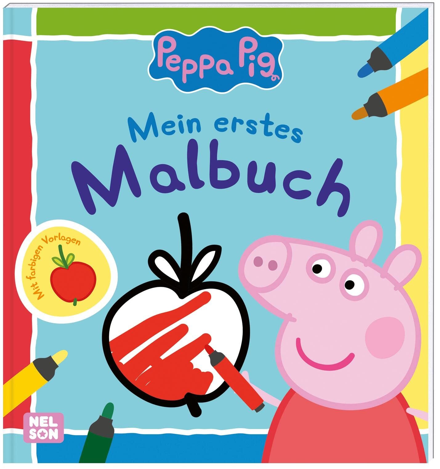 Peppa Wutz Ausmalbilder Mein erstes Malbuch Mit farbigen Vorlagen | Kinderbes…