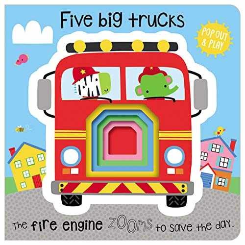 Pop-Out and Play Five Big Trucks – Board book, by Make Believe Ideas – Very Good