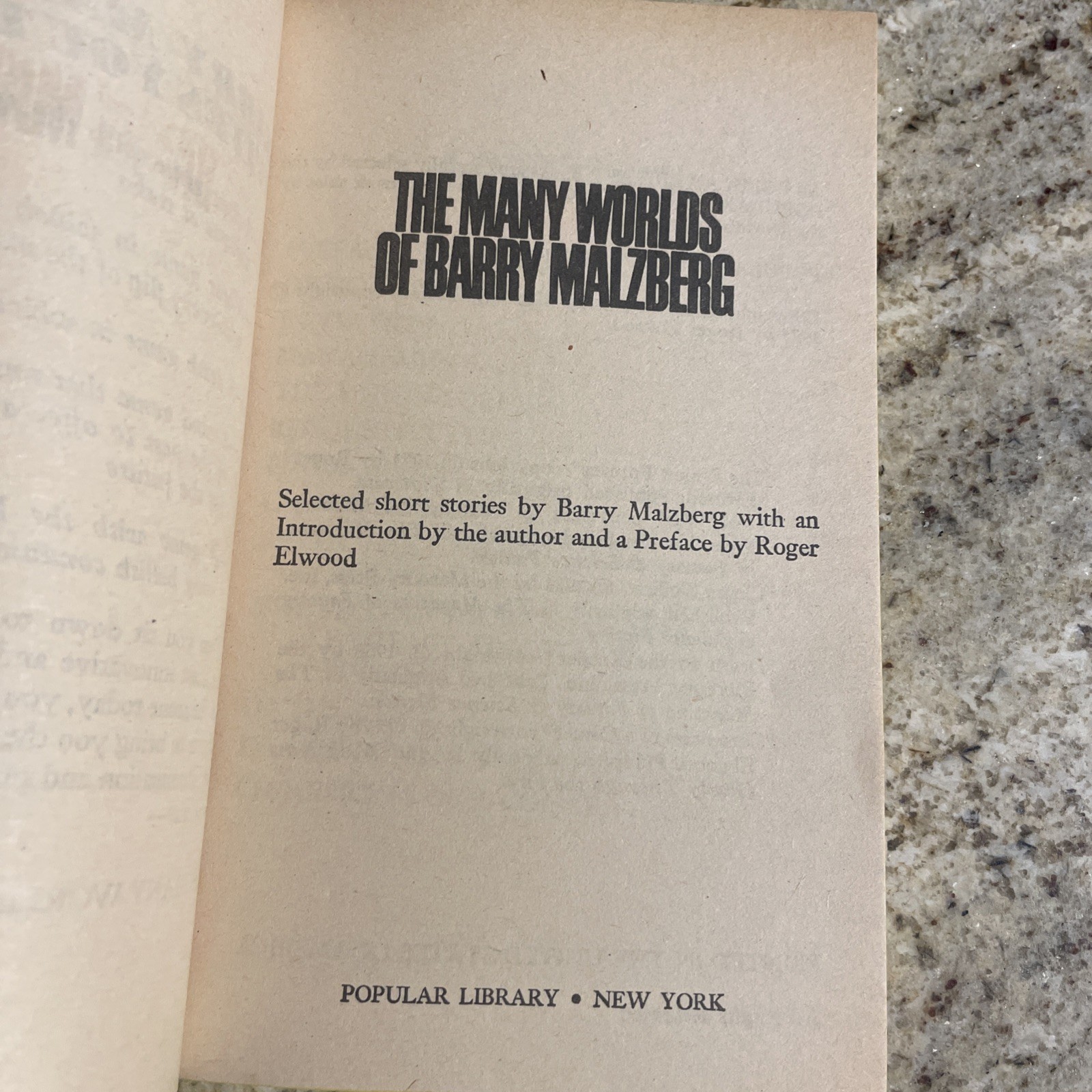 The Many Worlds of Barry Malzberg 1975 (Vintage Sci-Fi Paperback) NOS 1st Ed.