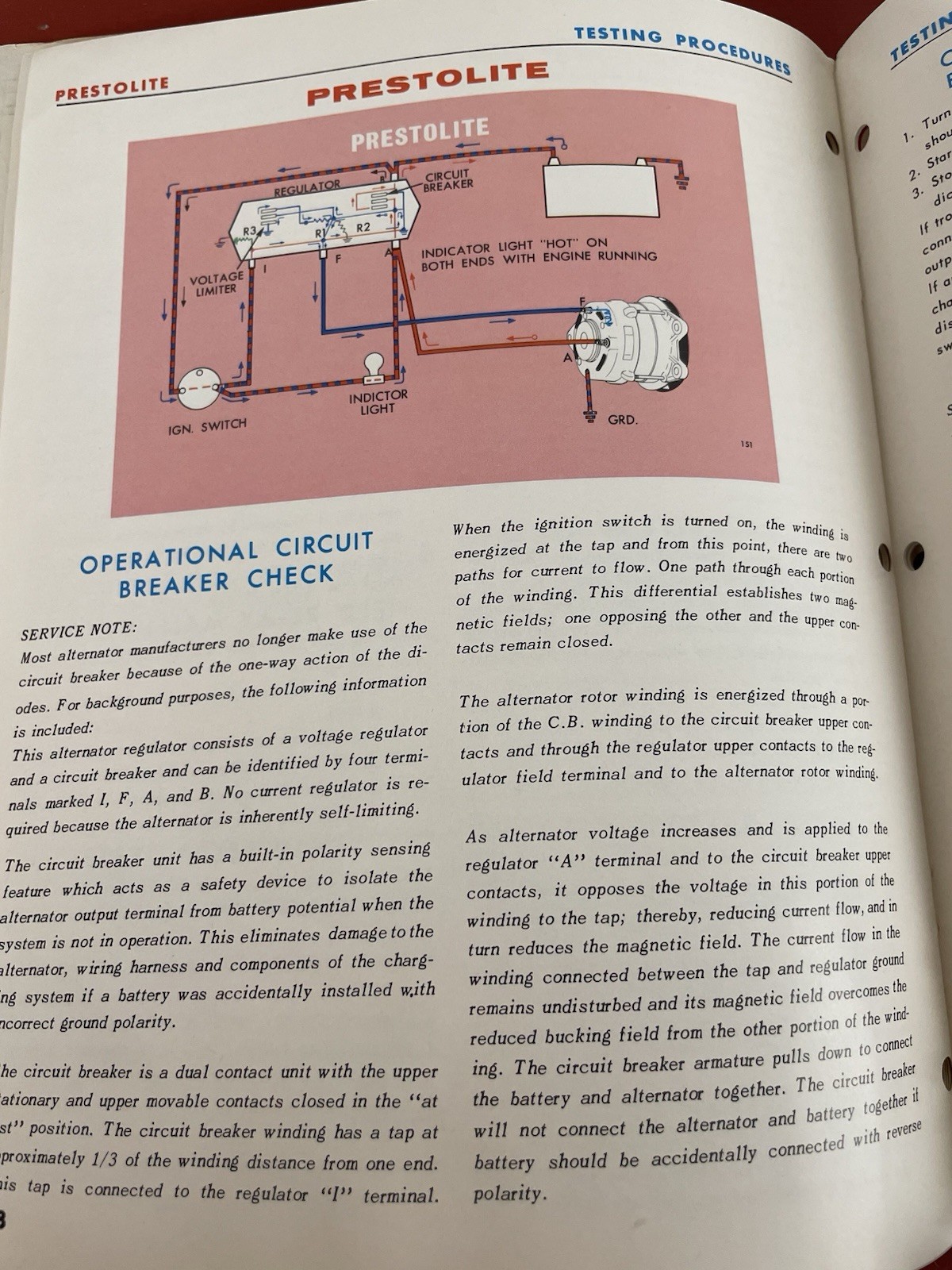 Autolite Alternator Testing Procedures Ford Motor Company VTG PB Booklet 1964