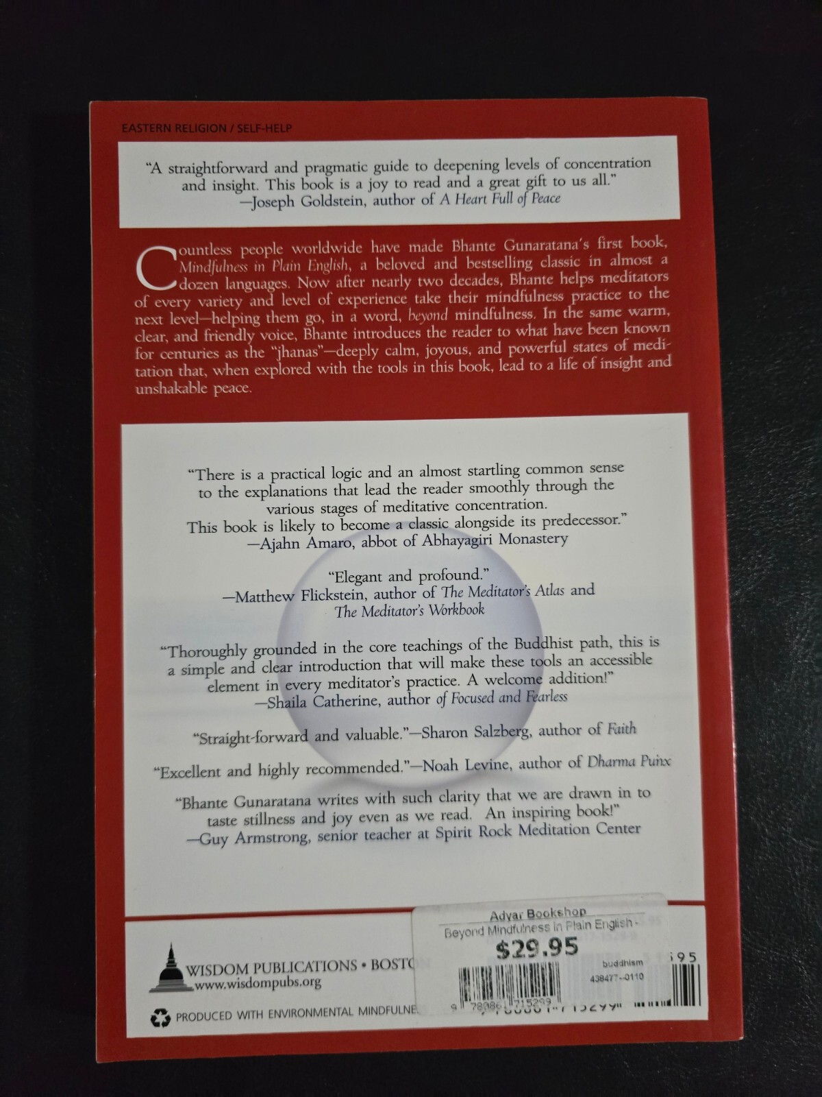 Beyond Mindfulness in Plain English by Bhikkhu Henepola Gunaratana – Paperback