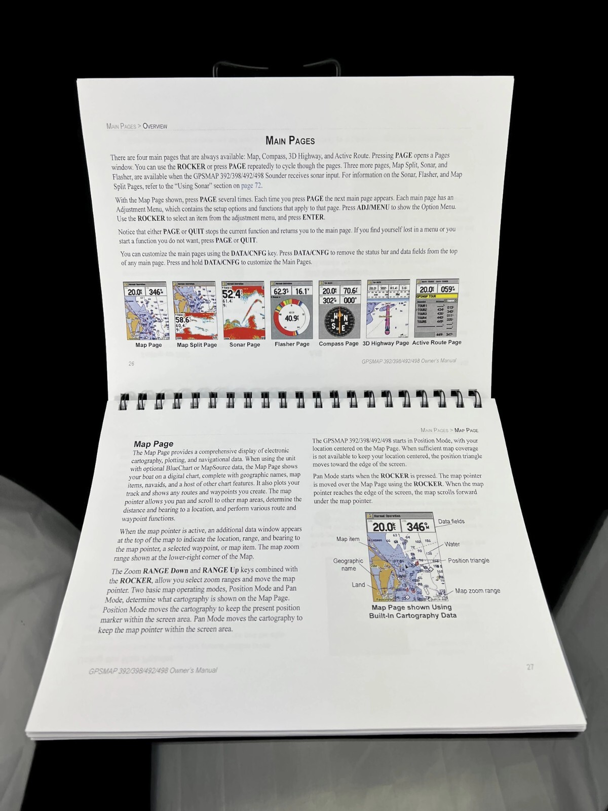 Garmin Owners Manual Chartplotter Receiver: 392 398 492 498 – Color, Free Ship