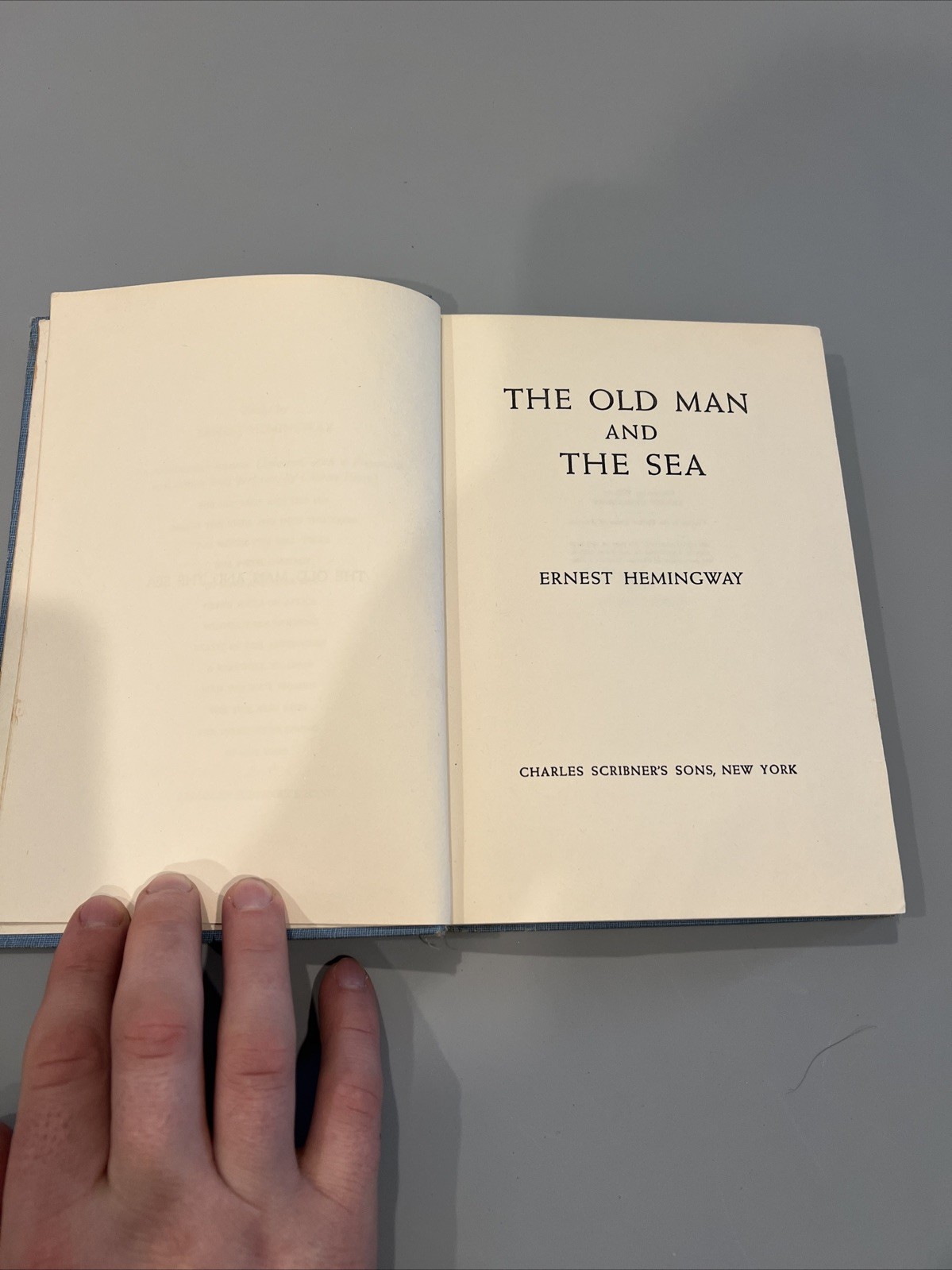 The Old Man and the Sea 1952 Ernest Hemingway First Edition Book Club Edition