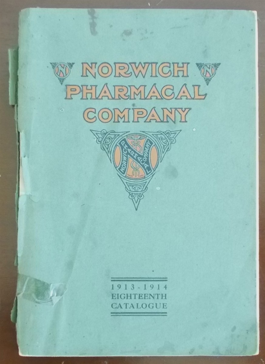 1913 NORWICH PHRAMACAL CATALOG & PRICE LIST Pharmaceutical drug pharmacy medical