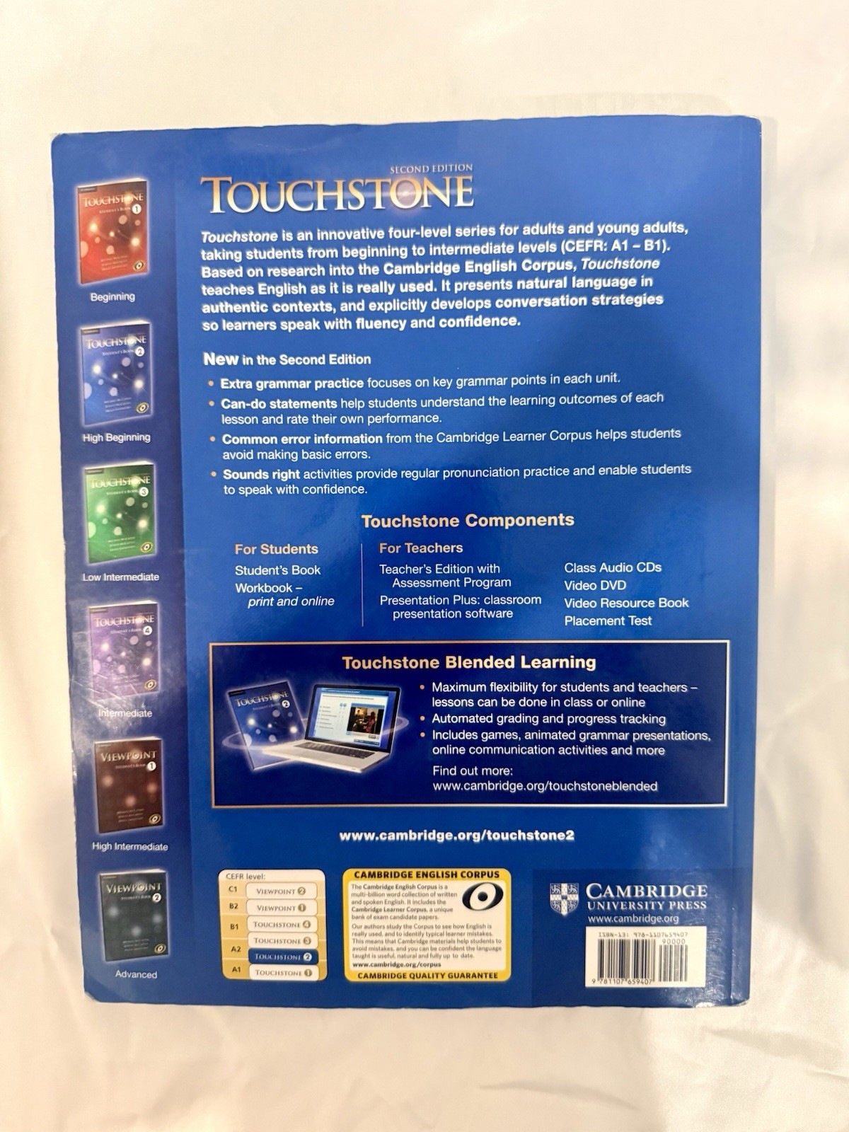 Cambridge Touchstone Level 2 Full Contact Second Edition Paperback DVD