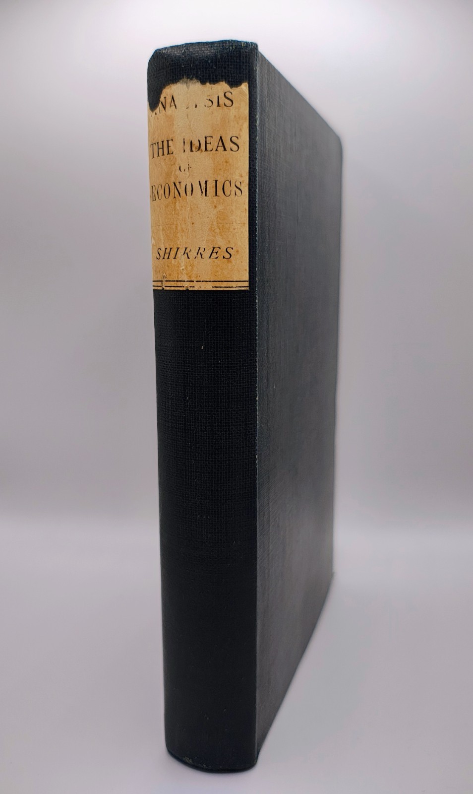 An Analysis of the Ideas of Economics L.P. Shirres 1893 First Edition Rare