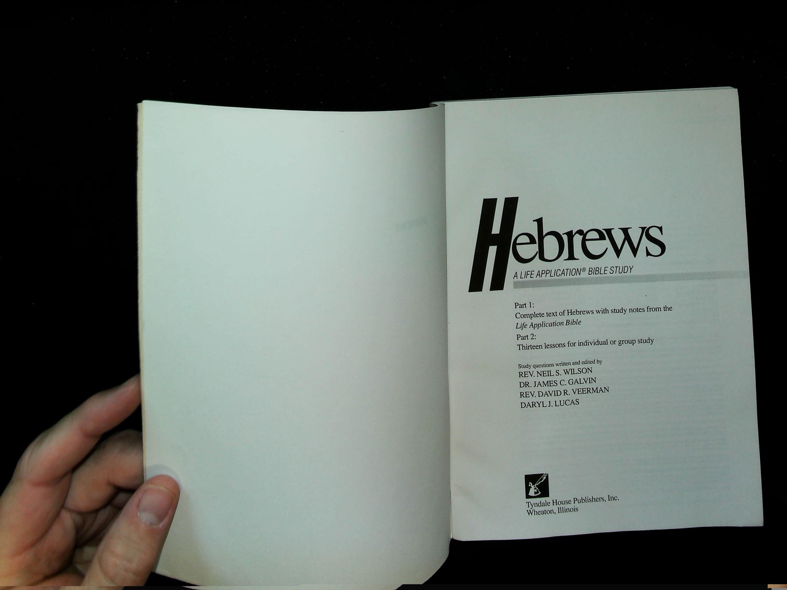 Hebrews: Life Application Bible Studies (NIV) Rev. Neil S. Wilson Paperback 1991