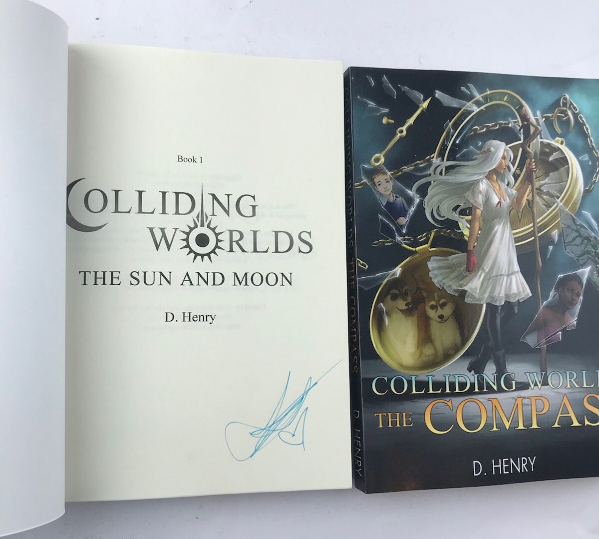 2x Colliding Worlds Book Bundle by D. Henry (SIGNED by Author Paperbacks)