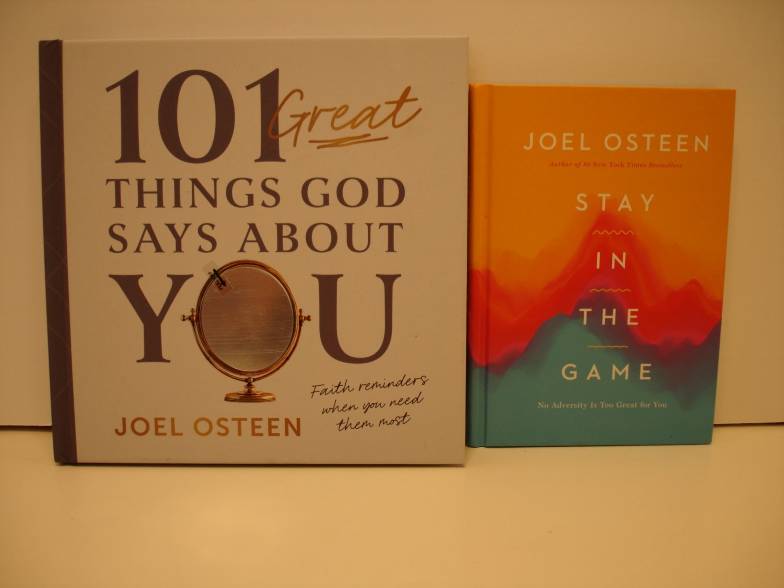 Lot Of 2 Books HB RELIGOUS 101 GREAT THINGS GOD SAYS ABOUT YOU, STAY IN THE GAME