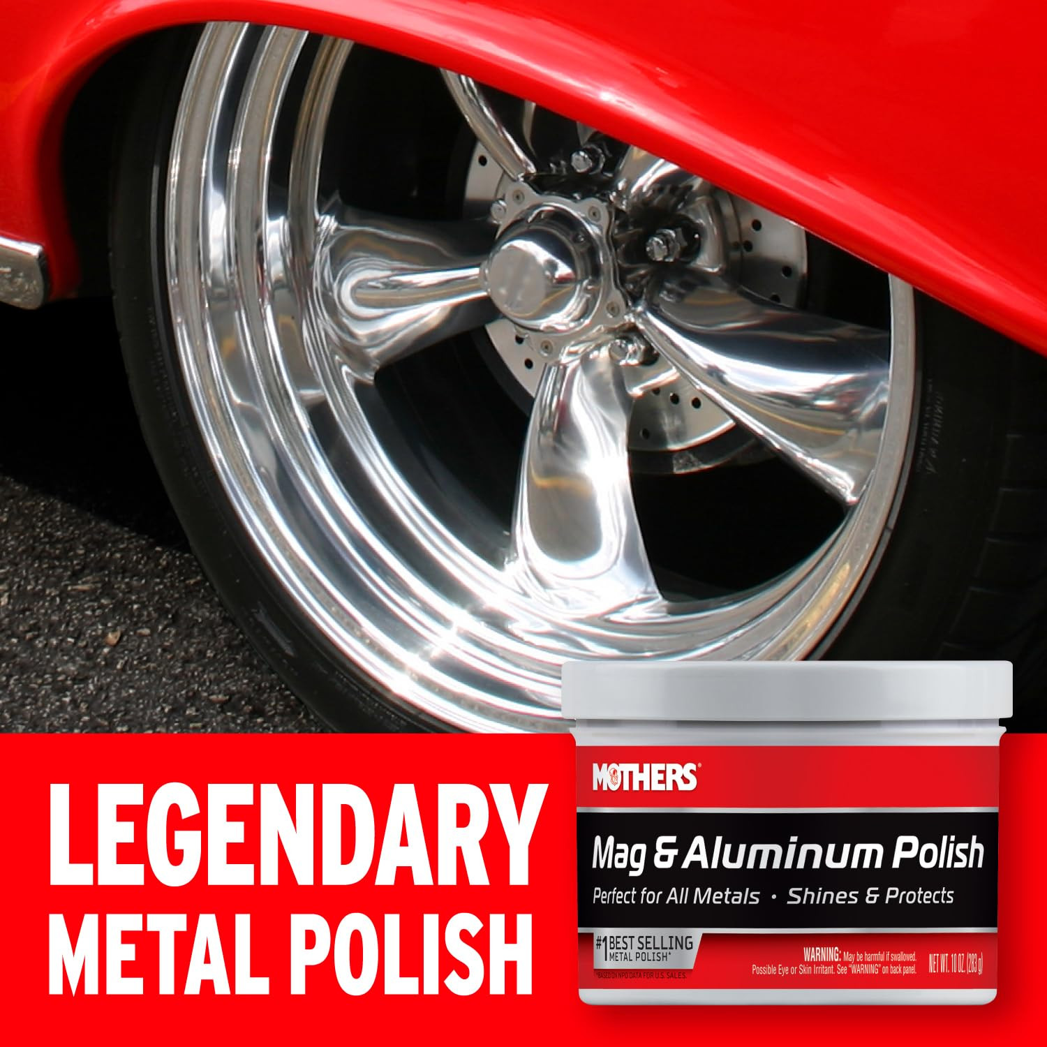 Mag & Aluminum Polish, 10 Oz. – Brilliant Shine, Easy to Use, for All Uncoated &