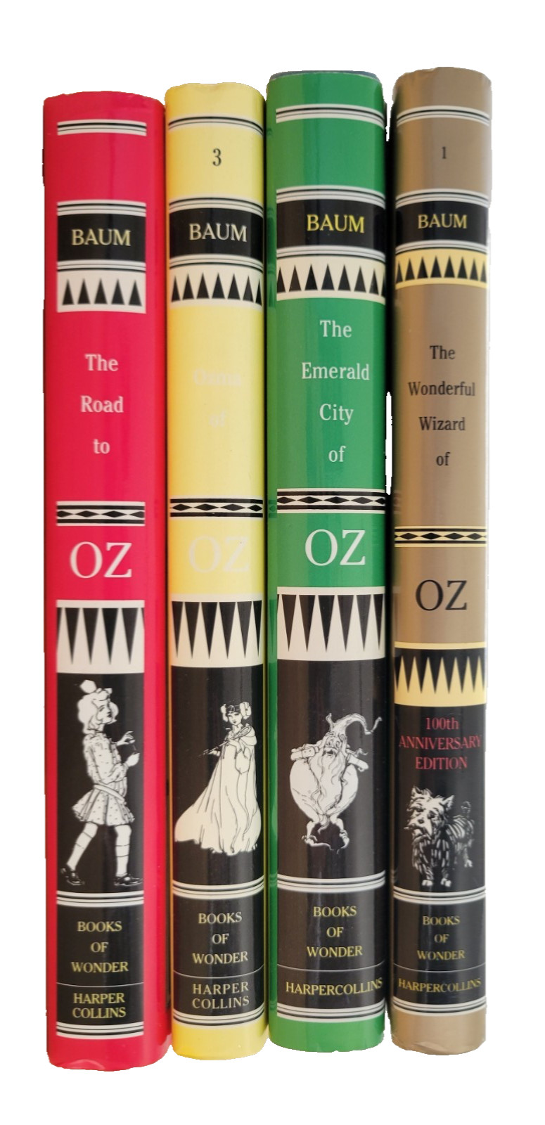 Wonderful Wizard of Oz, Emerald City, Road, Ozma Lot of 4 HC Books of Wonder