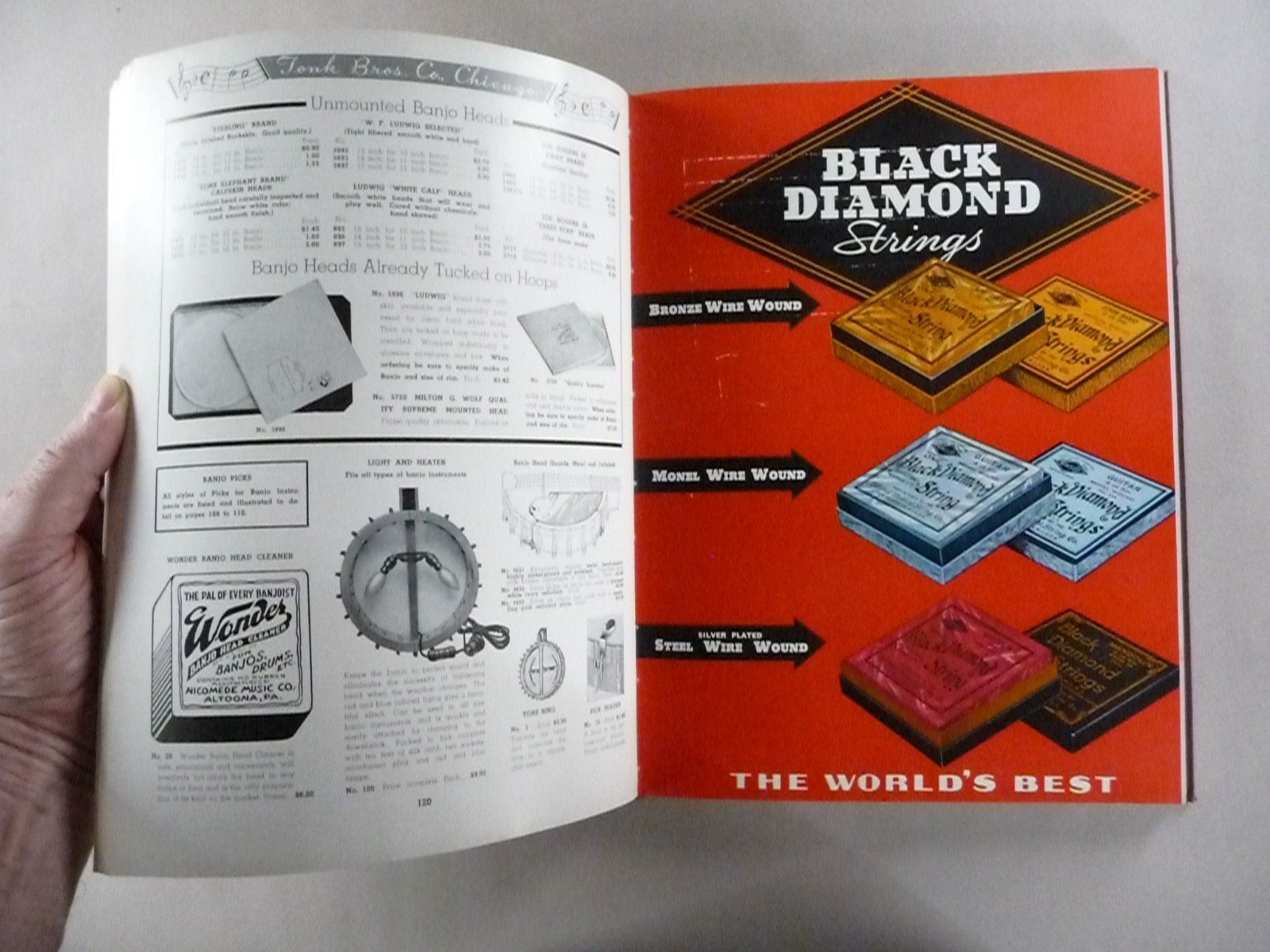 Tonk Bros. Musical Instruments CATALOG – 1935 ~~ 296 pages; hardcover