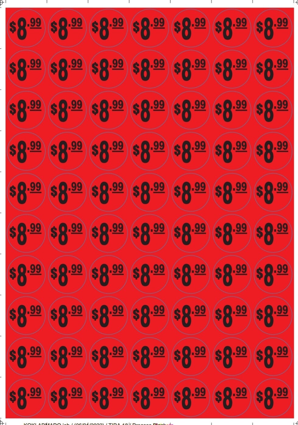 PRICE POINT RETAIL LABELS STICKER 500 Labels 1″ Round RED $ 8.99 Retail Price