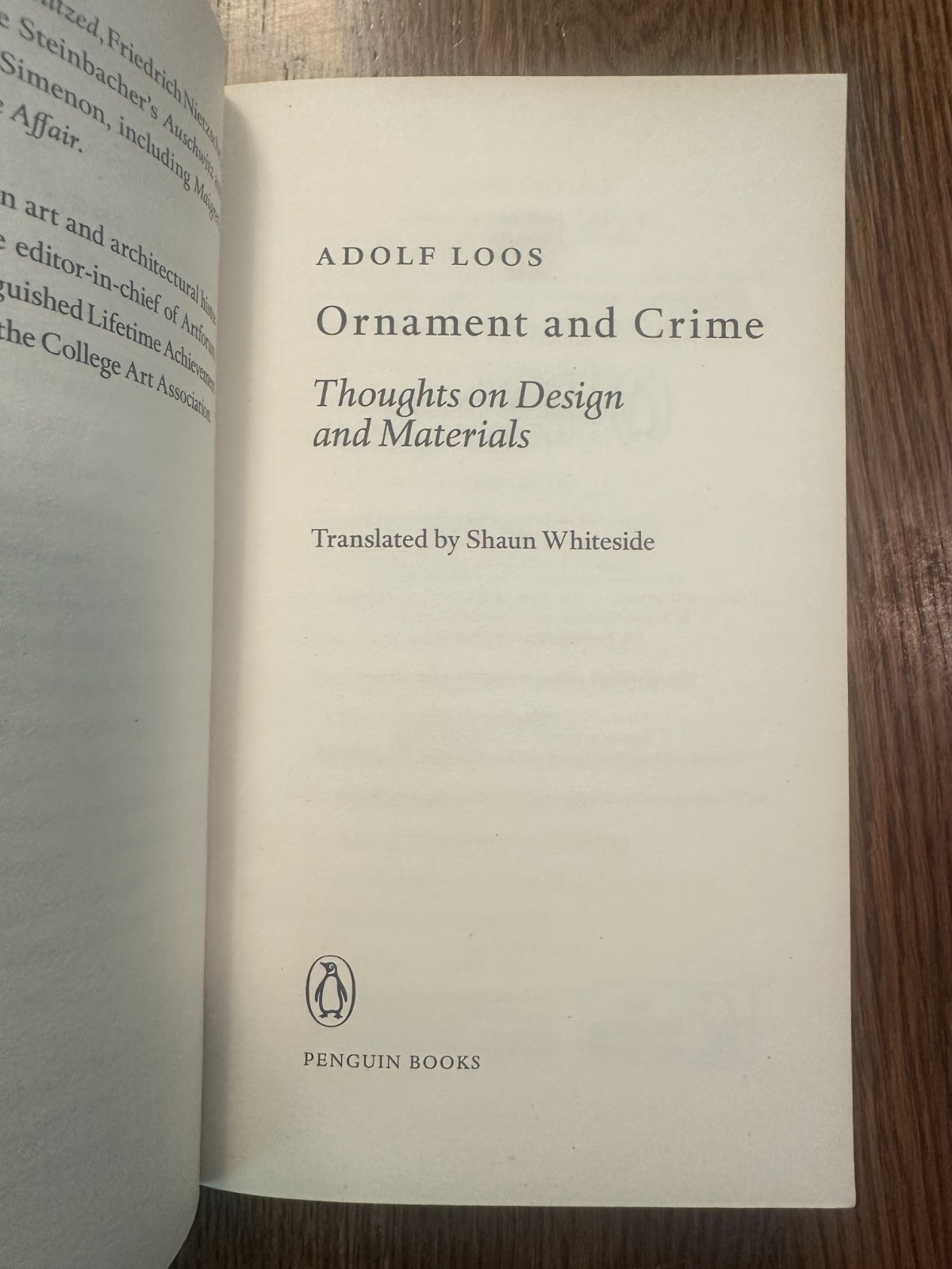 Ornament and Crime by Adolf Loos 2019 PB ARCHITECTURE MODERN ART DESIGN