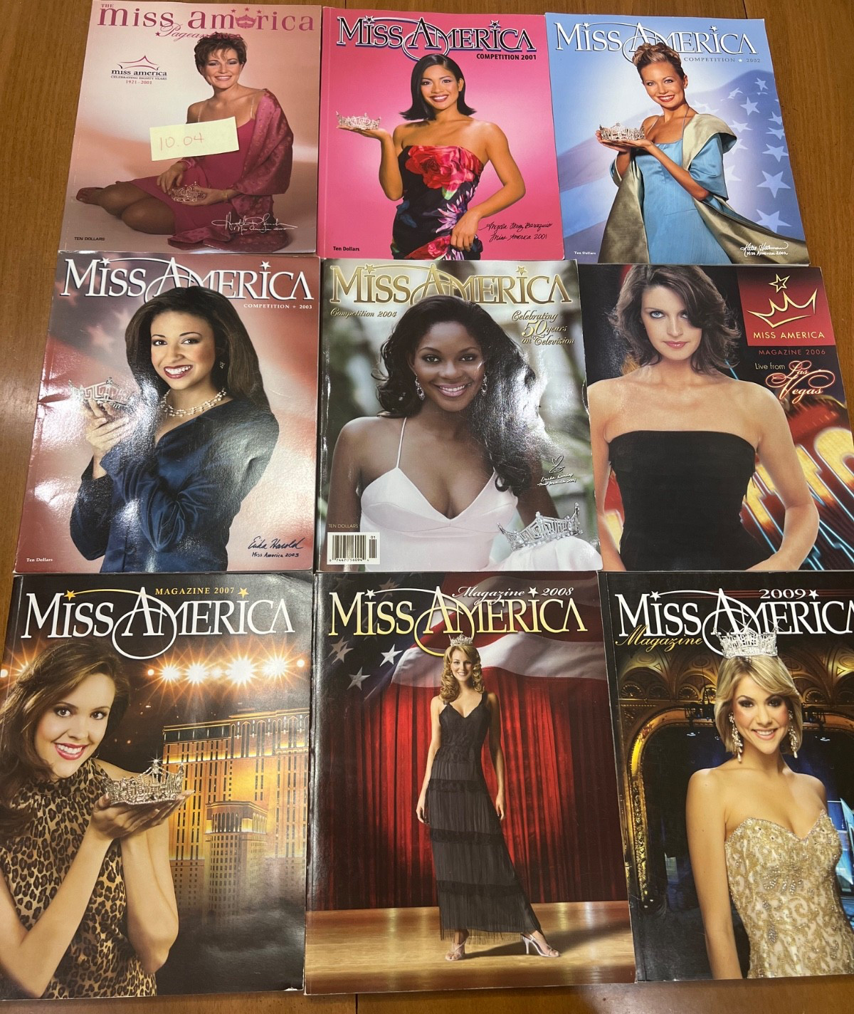 Miss America Program Lot 2000 2001 2002 2003 2004 06 07 08 09 Pageant Magazines