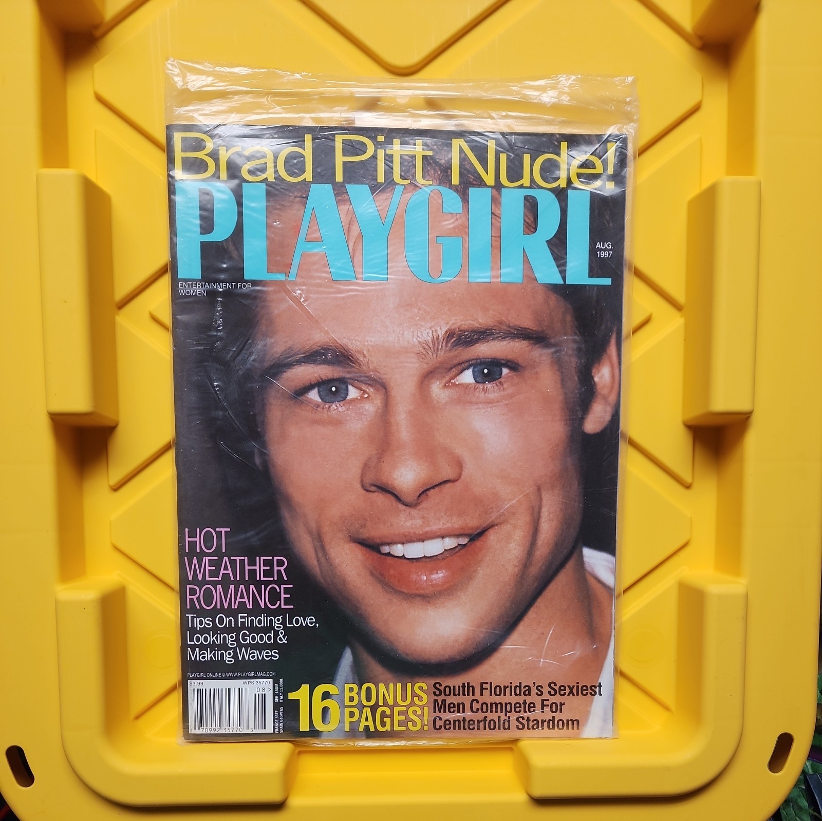 Playgirl Brad Pitt Nude Aug 1997 [Banned Issue] New In Plastic Wrap