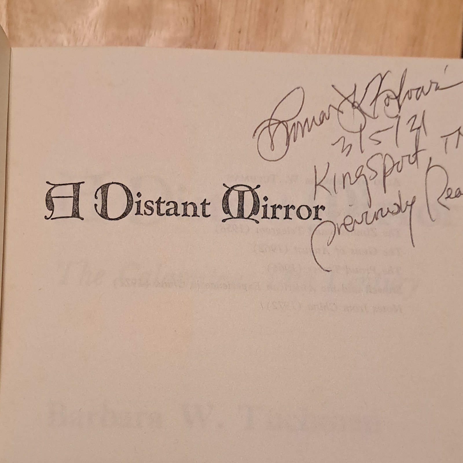 Barbara W. Tuchman A Distant Mirror Hardcover 1978 Knopf Dust Jacket Illustrated