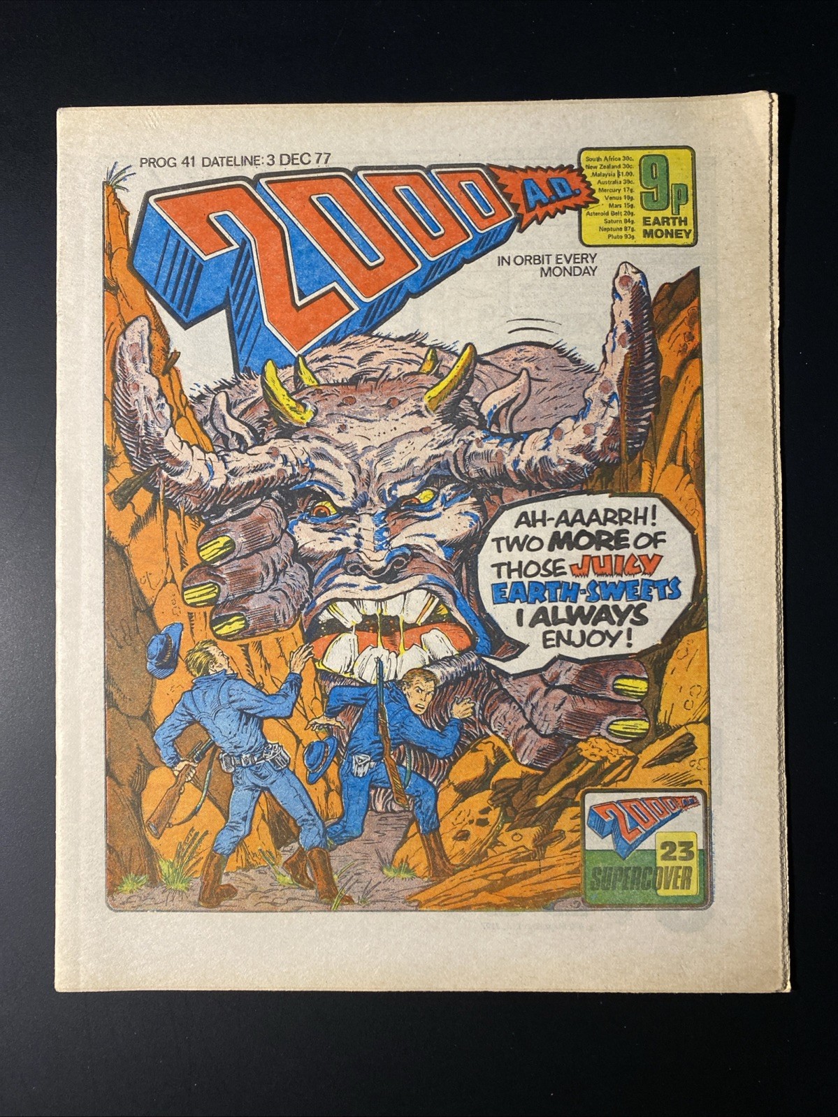 2000AD PROG 41, 1st JUDGE DREDD by BOLLAND, VF/NM, IPC Magazines (3 DEC 1977)