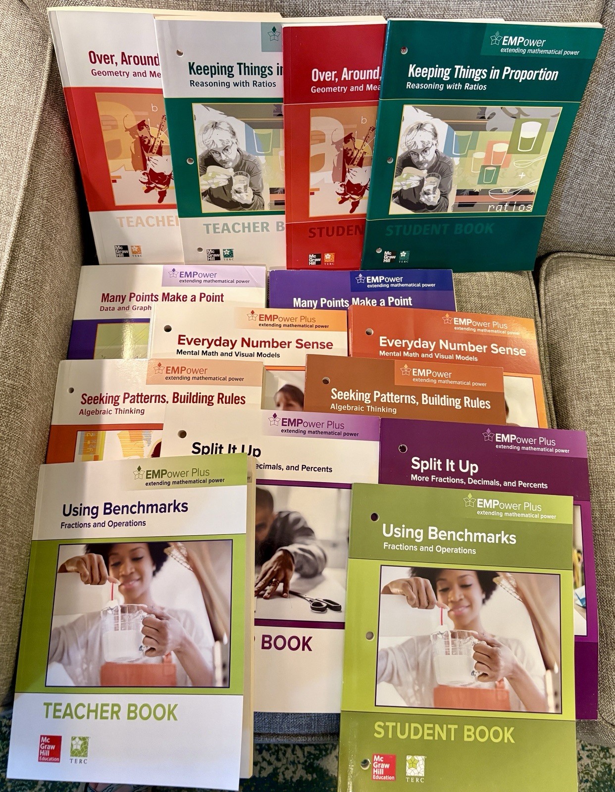 EMPower Math Textbooks McGraw Hill Teacher & Student GED HiSET Home School 14pcs