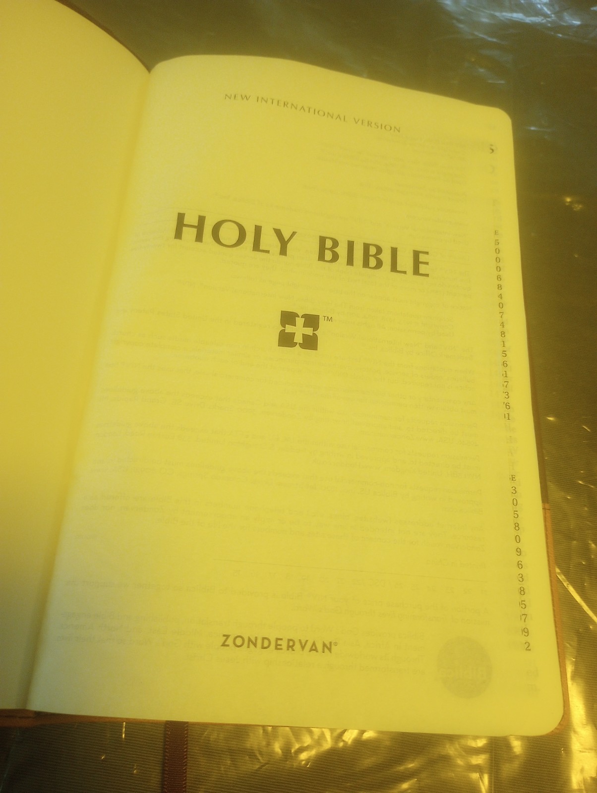 Holy Bible NIV Pew Bible, 2011 Zondervan, Tan and brown Duo-Tone Leathersoft