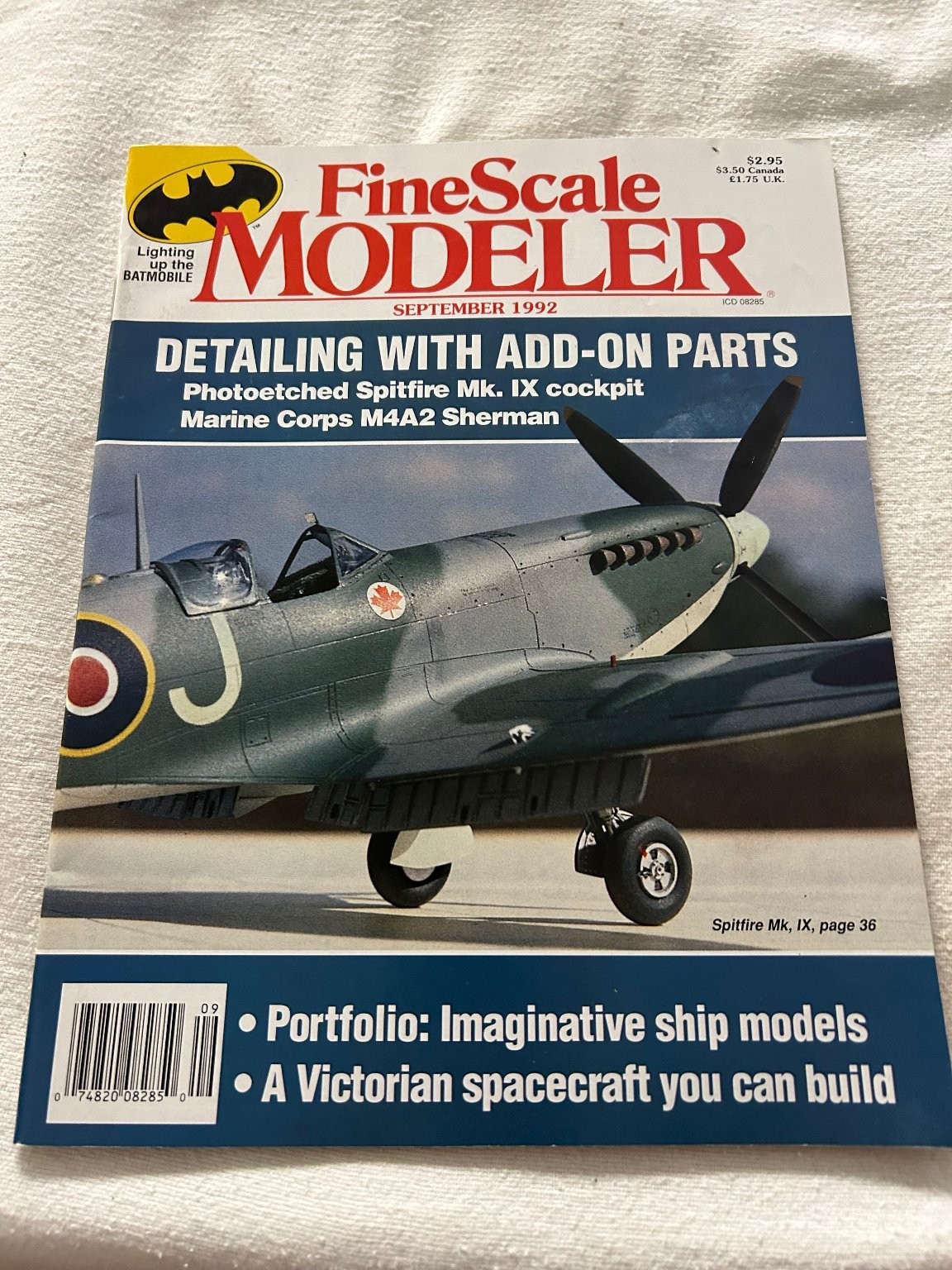 FineScale Modeler Magazine September 1992 Spitfire MK IX Model Kits