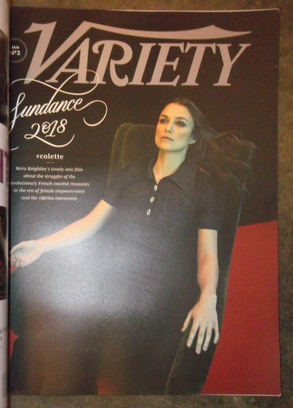 VARIETY MAGAZINE JANUARY 16, 2018 KEIRA KNIGHTLEY MOVIE “COLETTE” FRENCH NOVEL