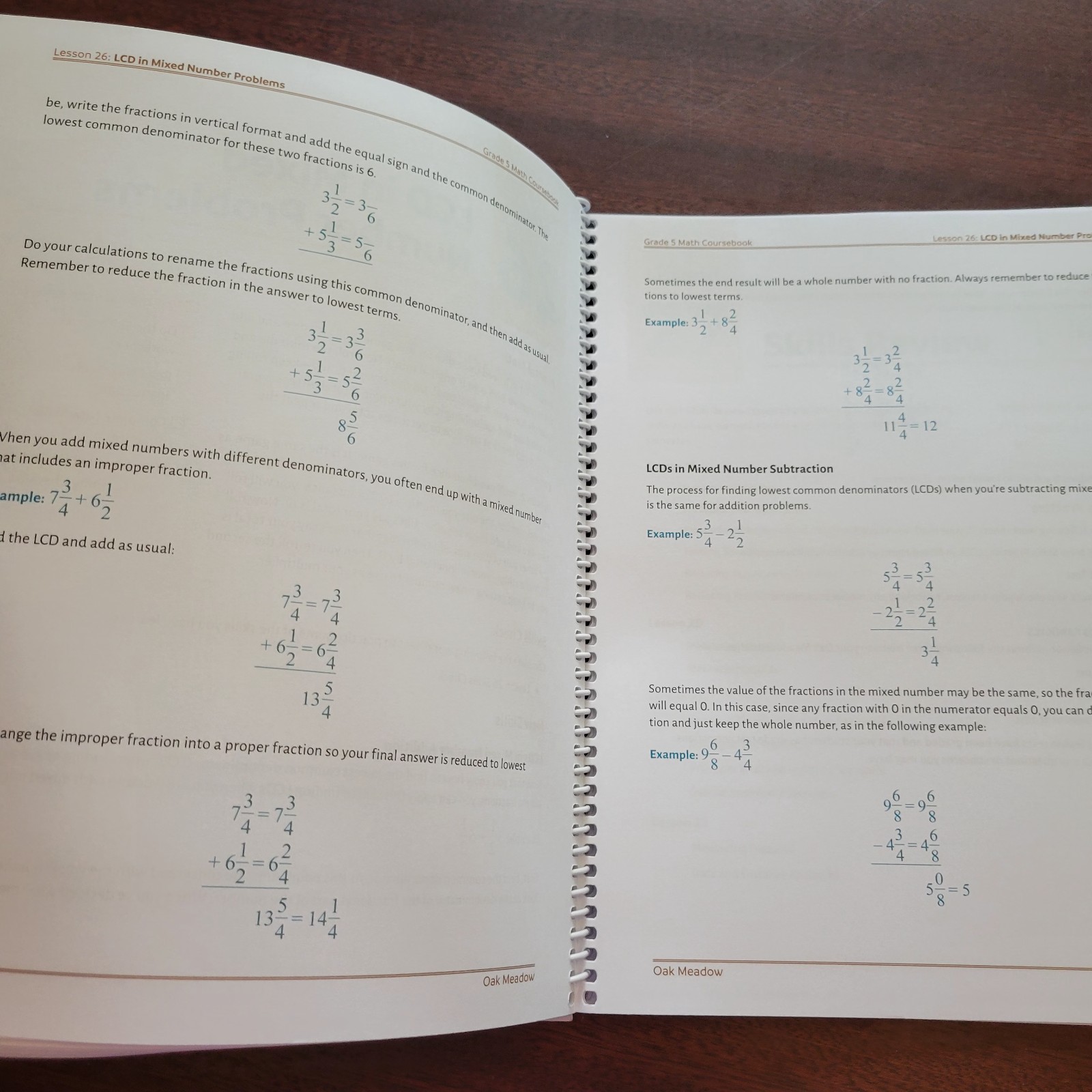 Oak Meadow 5th Grade Math Coursebook, 2021, Current Edition.