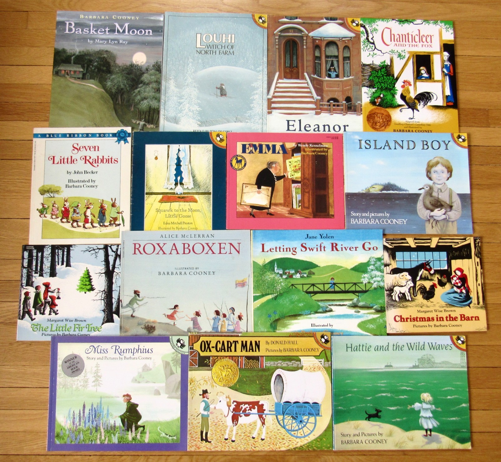 Lot 15 BARBARA COONEY Picture Books Roxaboxen Emma Louhi Ox-Cart Man Chanticleer