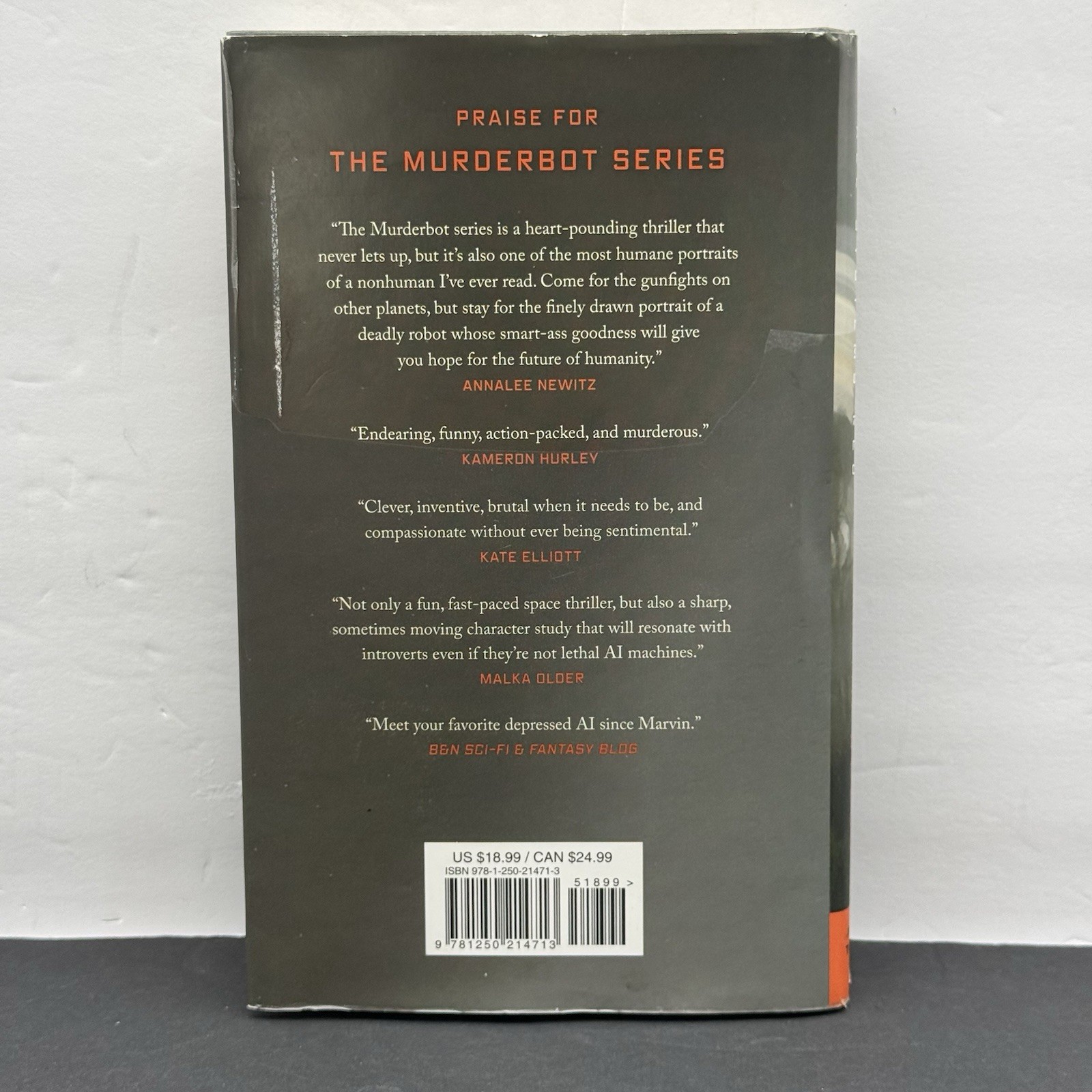 All Systems Red – Martha Wells (HCDJ) 1st Edition/Late Print HCDJ