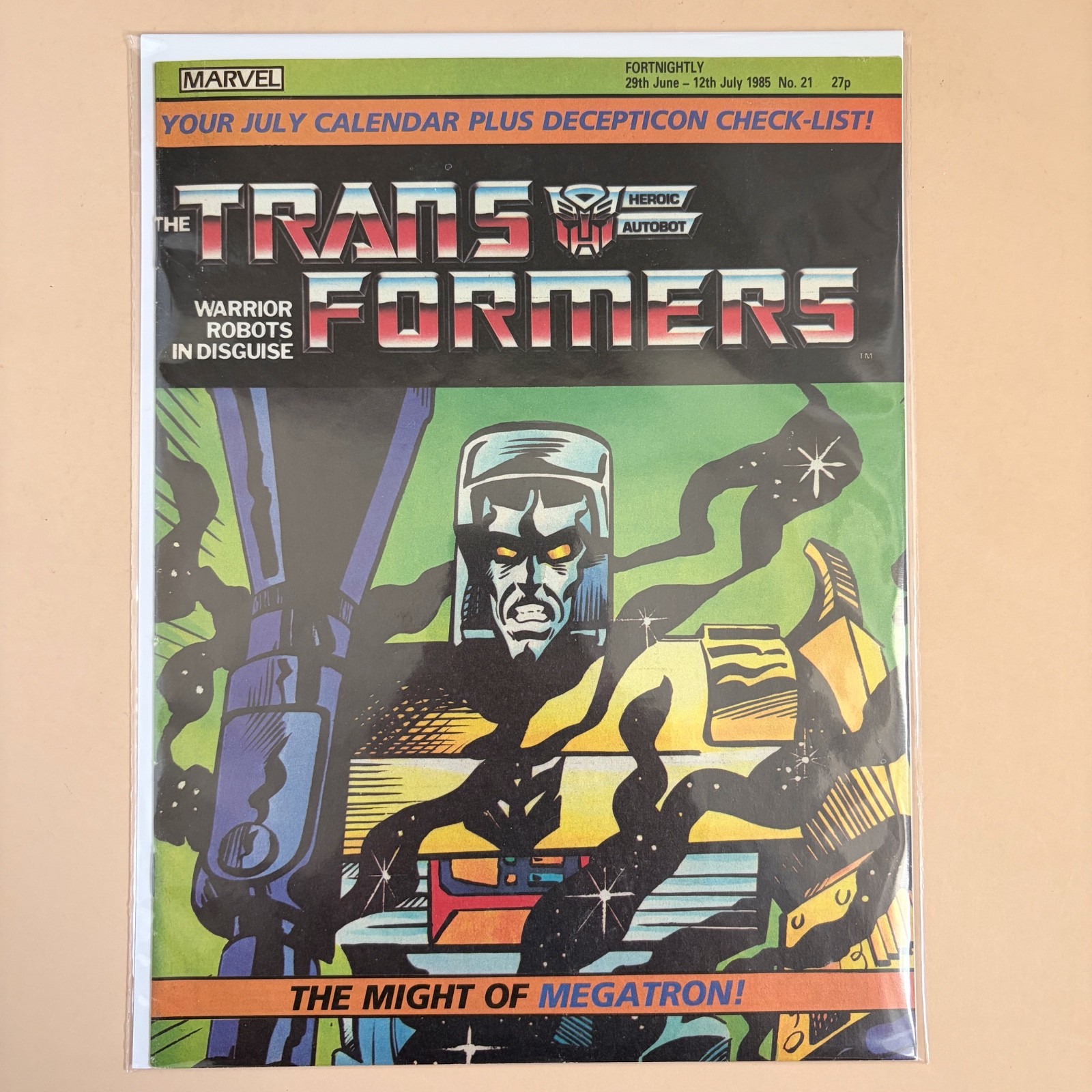 Marvel UK Comic – The Transformers – Issue No. 21 – 29th June 1985