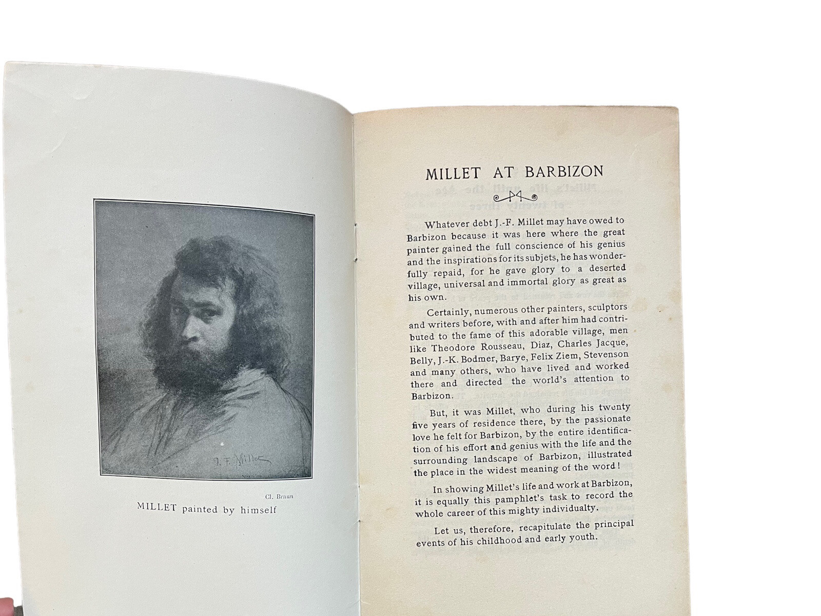 J. -F. MILLET AT BARBIZON by Louis Latourrette 1923 Booklet Book 16 Pages