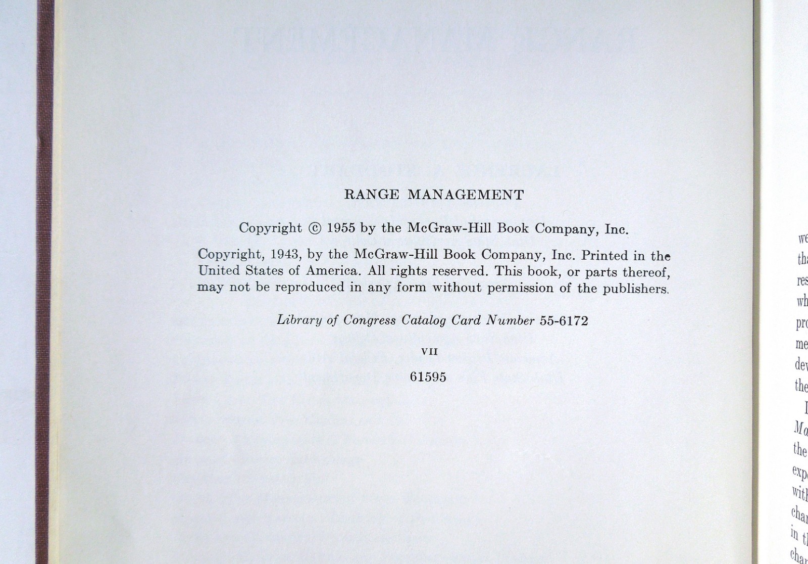 Range Management – Stoddart, Smith, 1955 hc, McGraw-Hill Book Co. Inc.