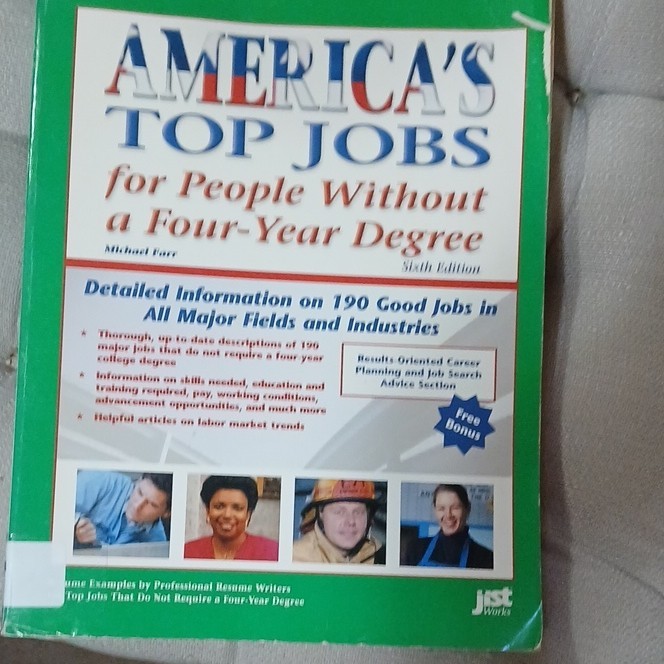 J. Michael Farr America’s Top Jobs Without a Four-Year Degree 6th Ed PB