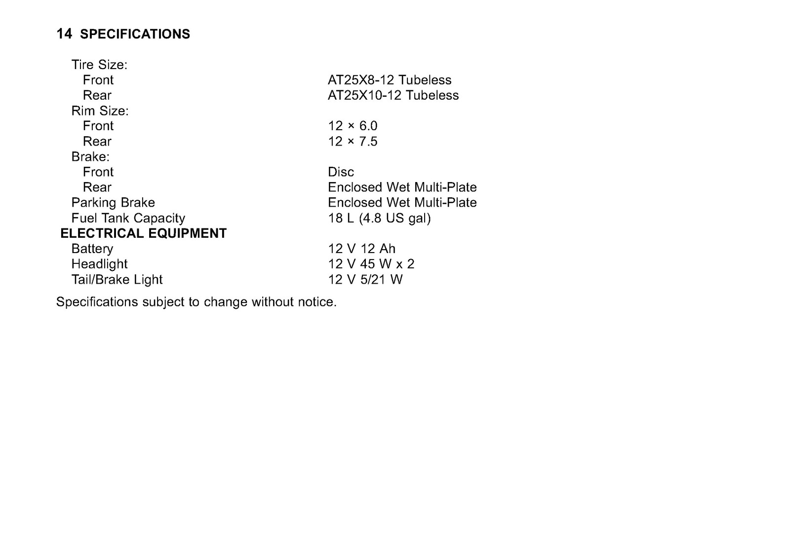 KAWASAKI Brute Force 650 4×4 Owners Manual 2010 – WIRE BOUND – TOUGH COVERS