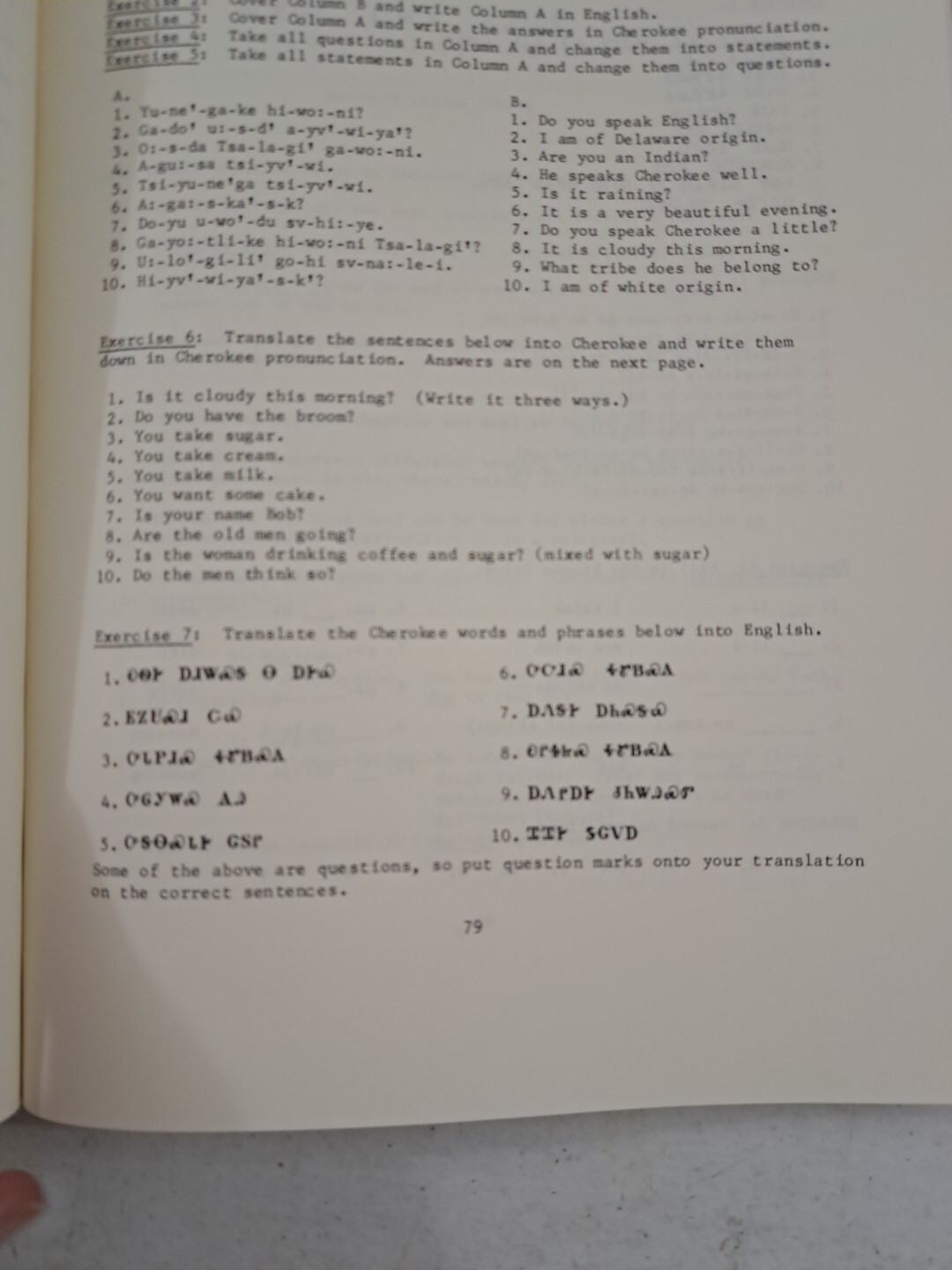 Beginning Cherokee-2nd Ed. 1982-University Oklahoma Ruth Bradley Holmes