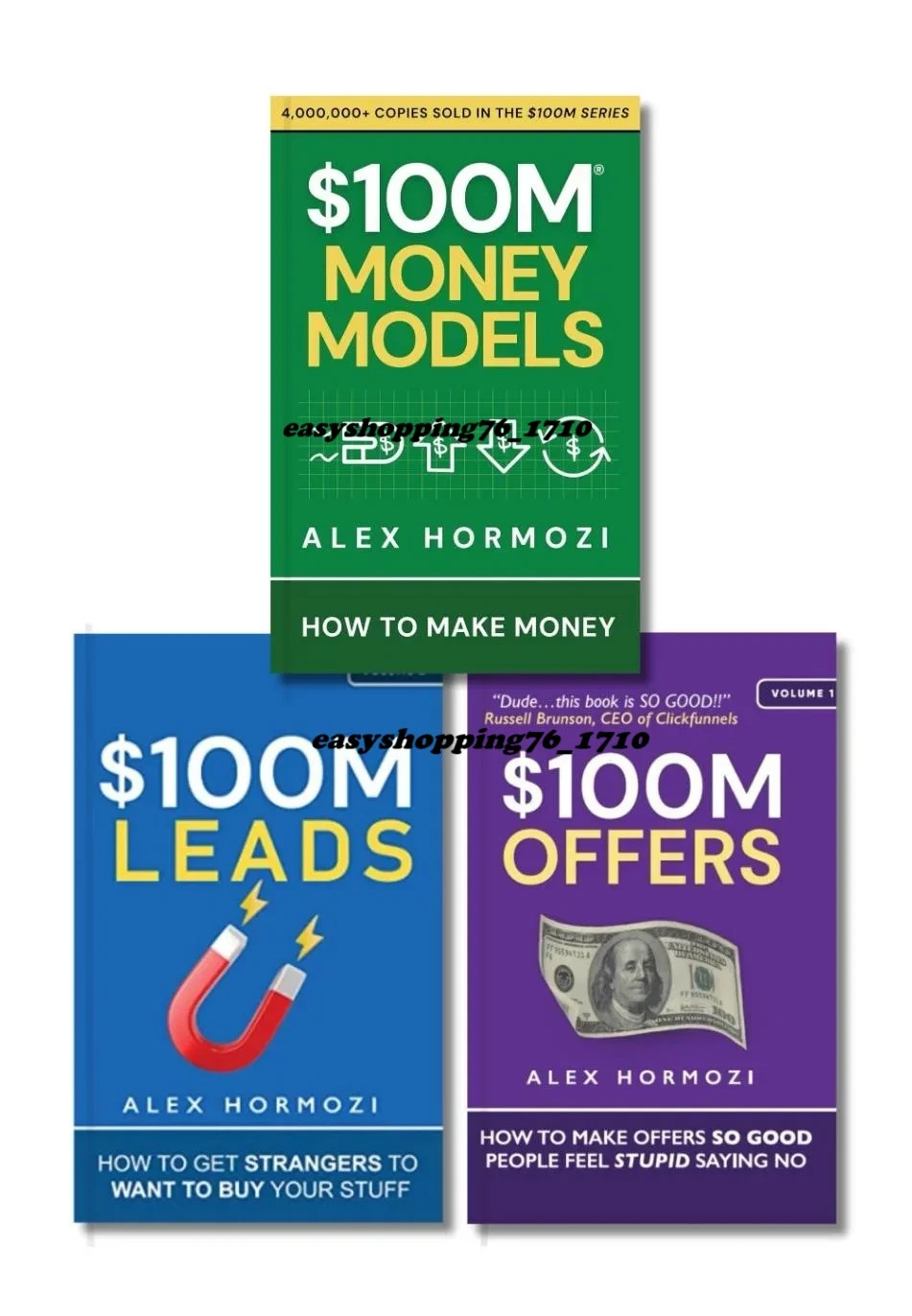3 BOOK SET $100M Money Models+ $100M Offers+$100M Leads PAPERBACK PB