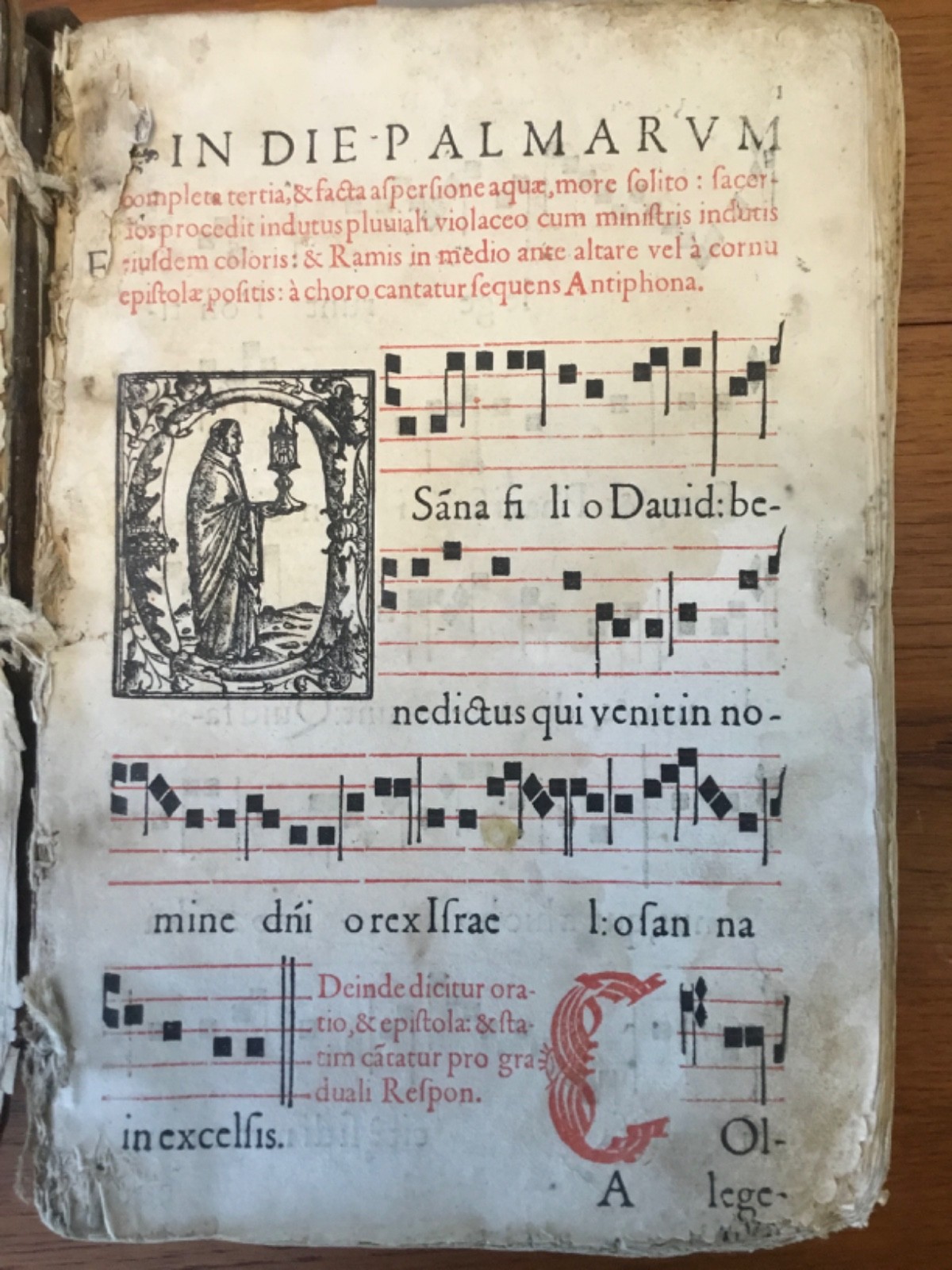 Printed 16th c. ANTIPHONAL – POPE PIUS V – 406 PAGES – CA 1570