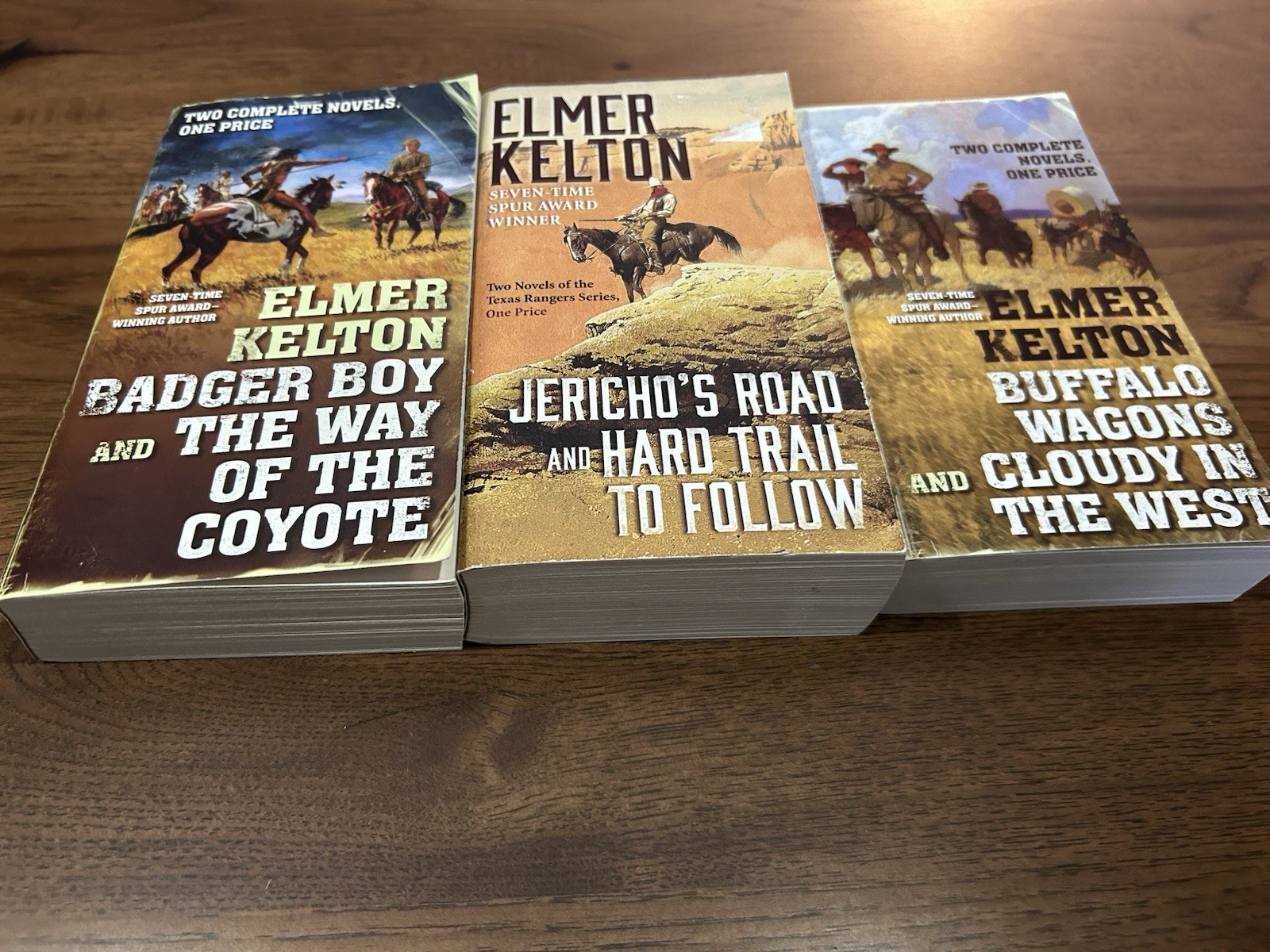 3 ELMER KELTON Two Complete Novels in Each PB – 6 Title Lot TEXAS RANGERS Series