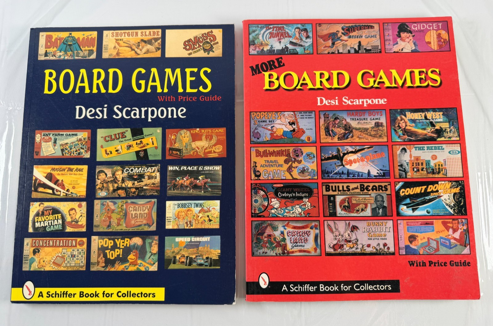Board Games and More Board Games by Desi Scarpone, Lot of 2 Trade Paperback