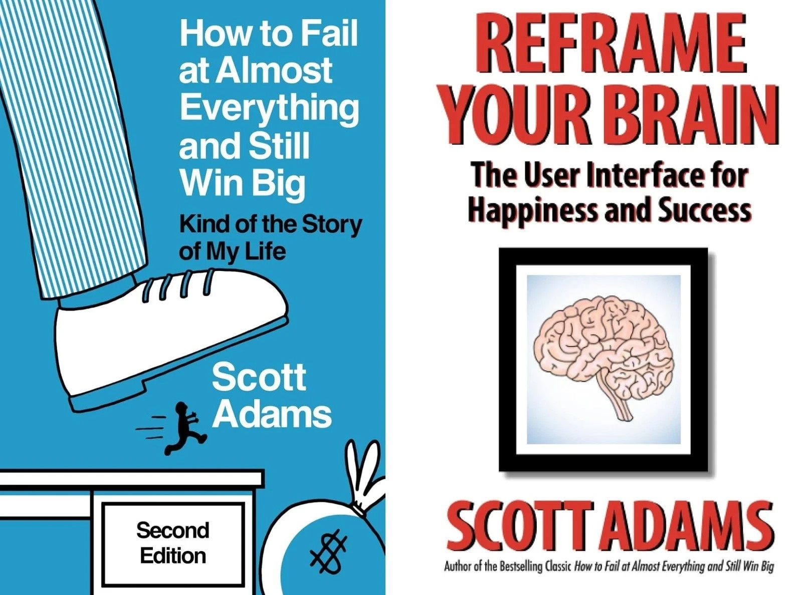 Scott Adams 2 Books Set: How to Fail & Reframe Your Brain, Paperback