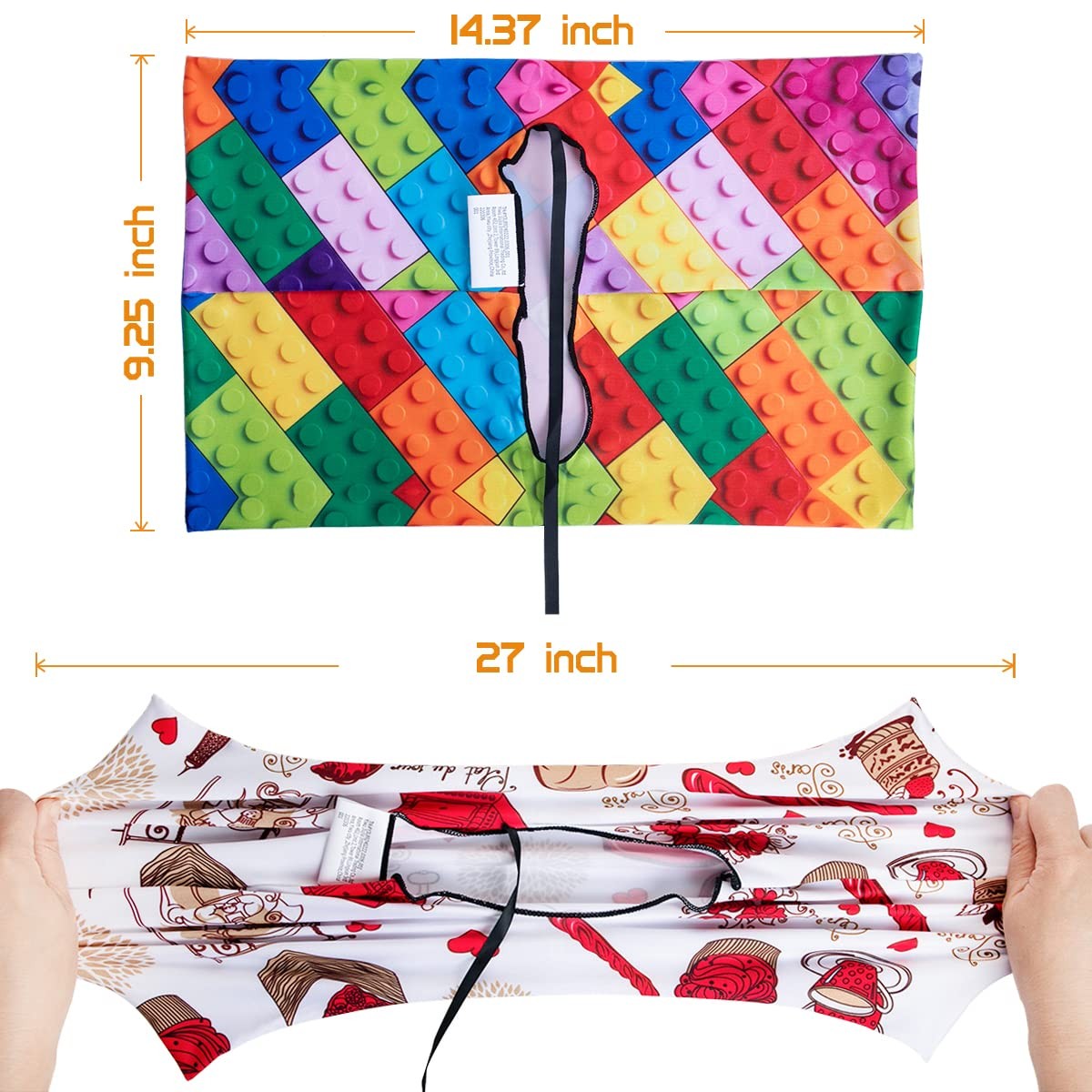6 Pack Stretchable Book Covers, Jumbo Book Sleeves for Hardcover Books Textbo…