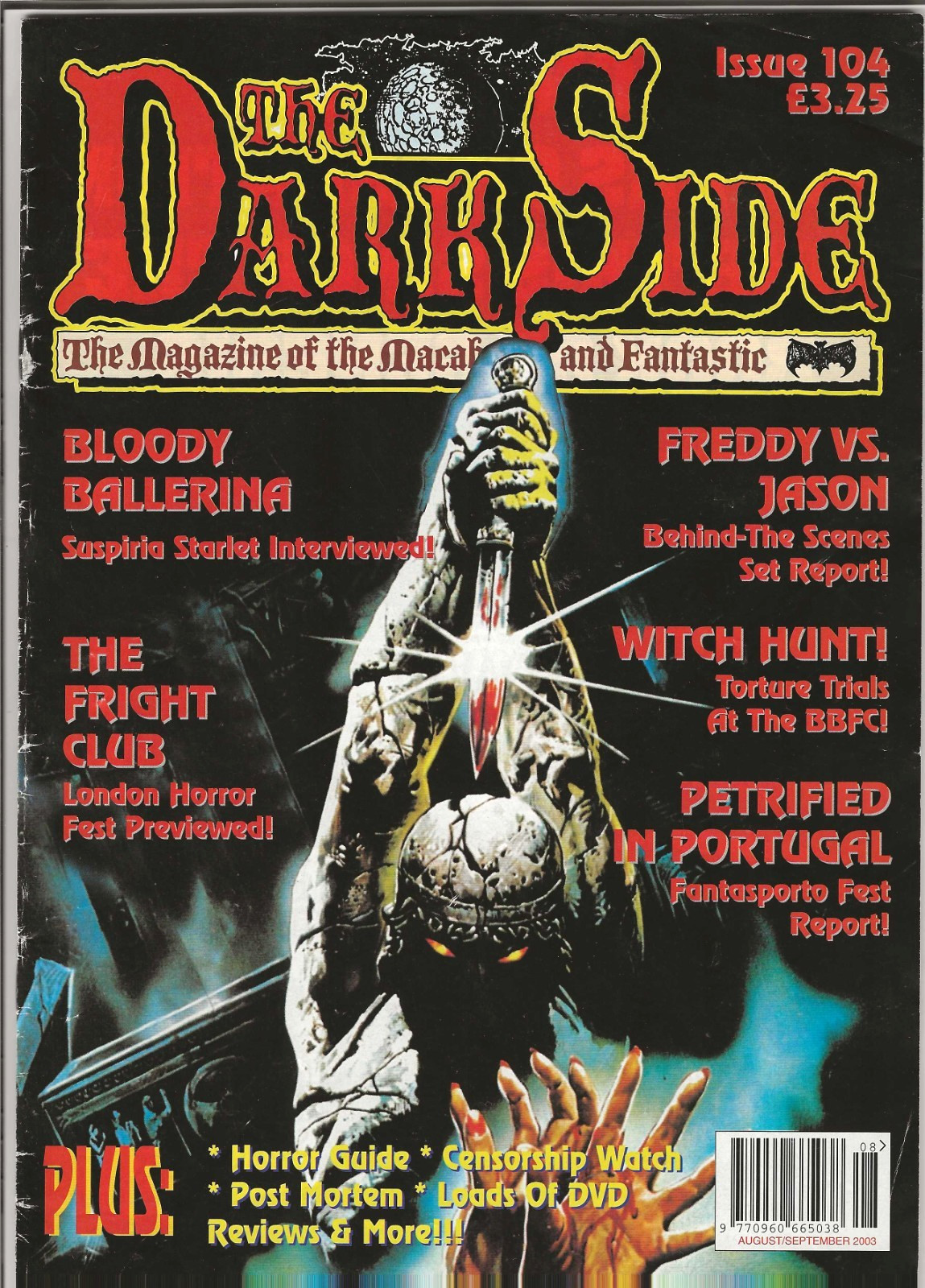 THE DARK SIDE # 104 HORROR MAGAZINE FREDDY VS JASON BARBARA MAGNOLFI LON CHANEY