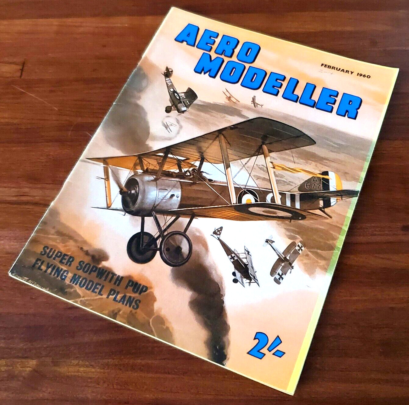 1960 FEBRUARY – AERO MODELLER SUPER SOPWITH PUP PLANS MAGAZINE FREE SHIPPING