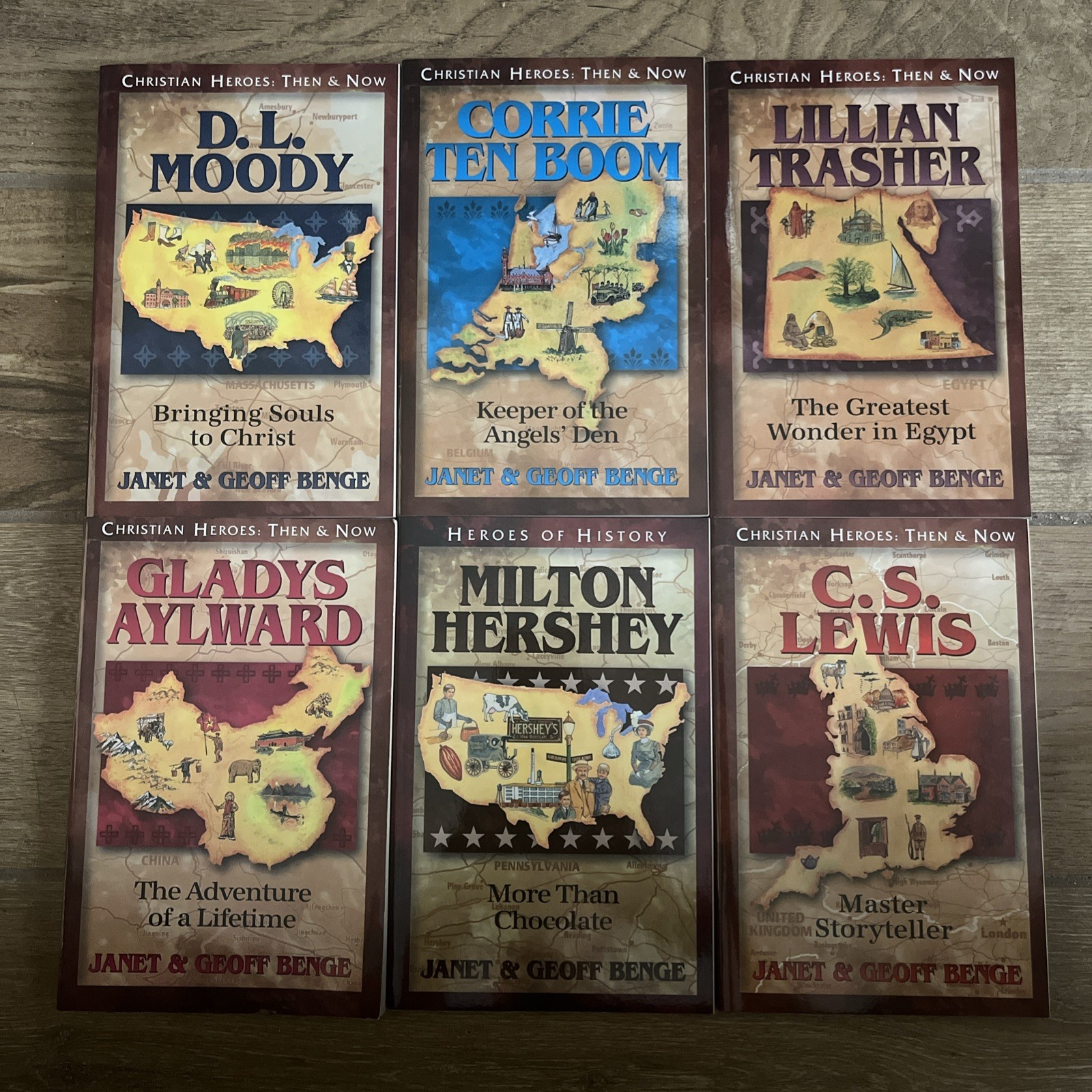 Lot Of 6 YWAM Books Christian Heroes Then & Now Moody Ten Boom Aylward Lewis ++