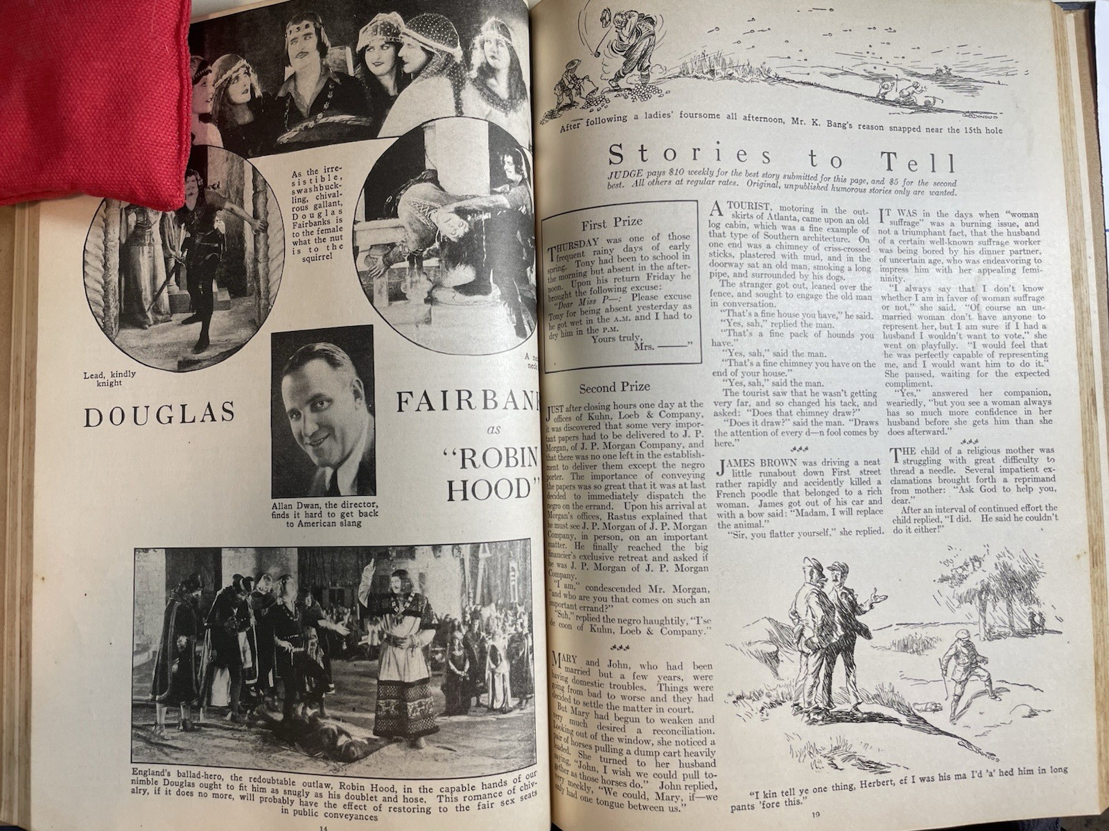 Gems From Judge Magazine 1924 Humor Satire Cartoon Flagg Flapper Golf Sports NY